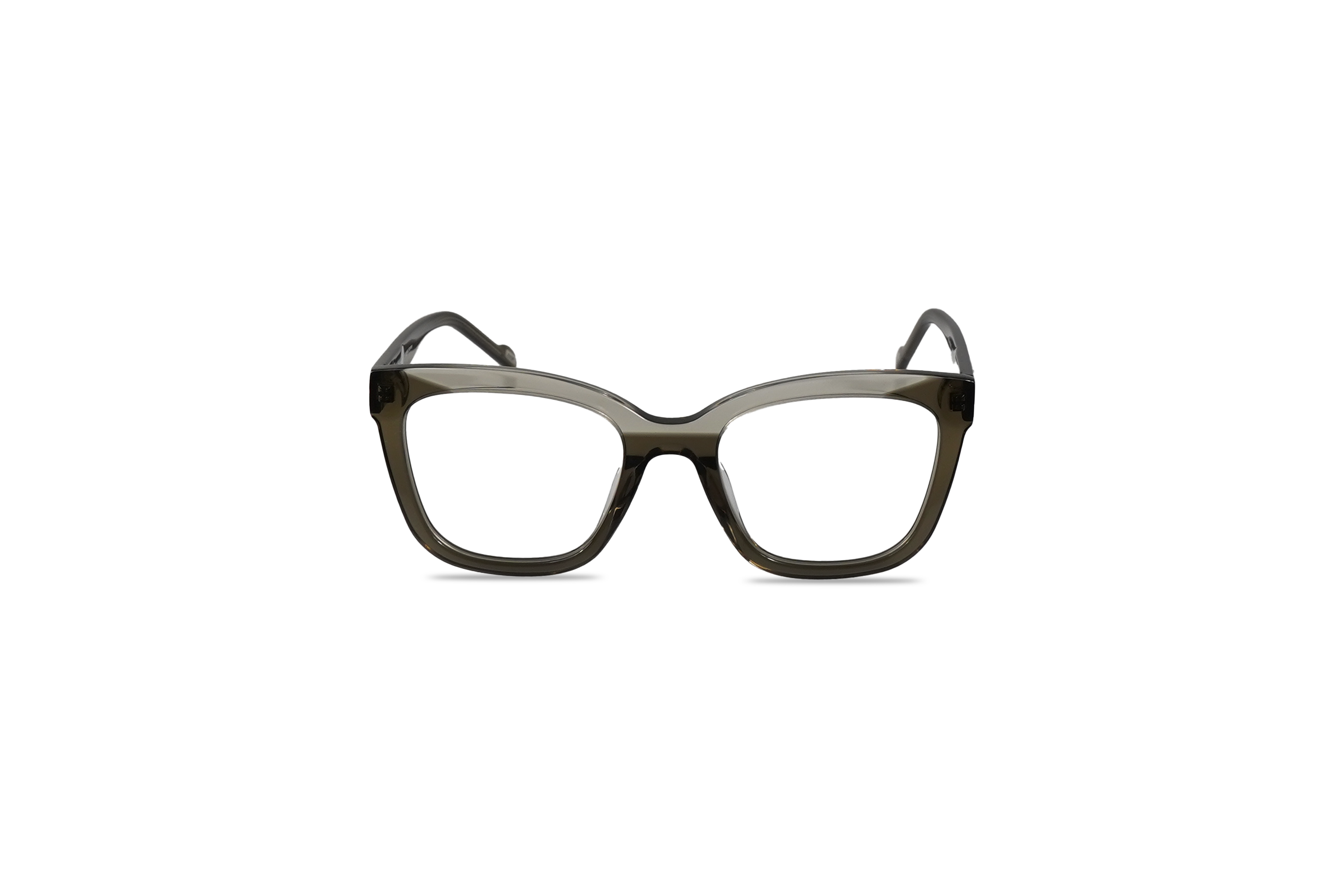 Die Brille JOOP! 81246 in Grün auf weißem Hintergrund in Frontalansicht.
