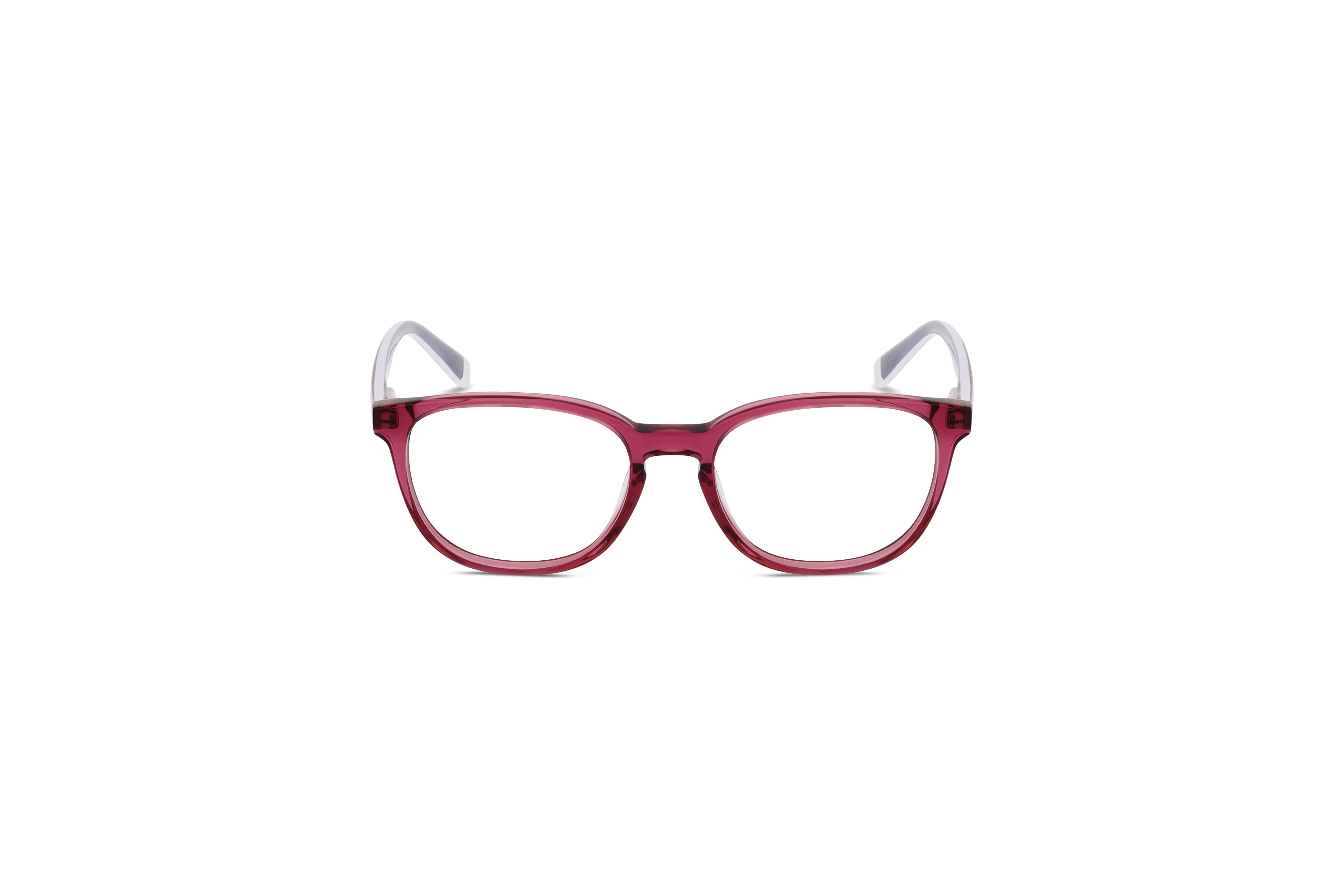 Die Kinderbrille Paw Patrol PP 03 in Transparent auf weißem Hintergrund in Frontalansicht.