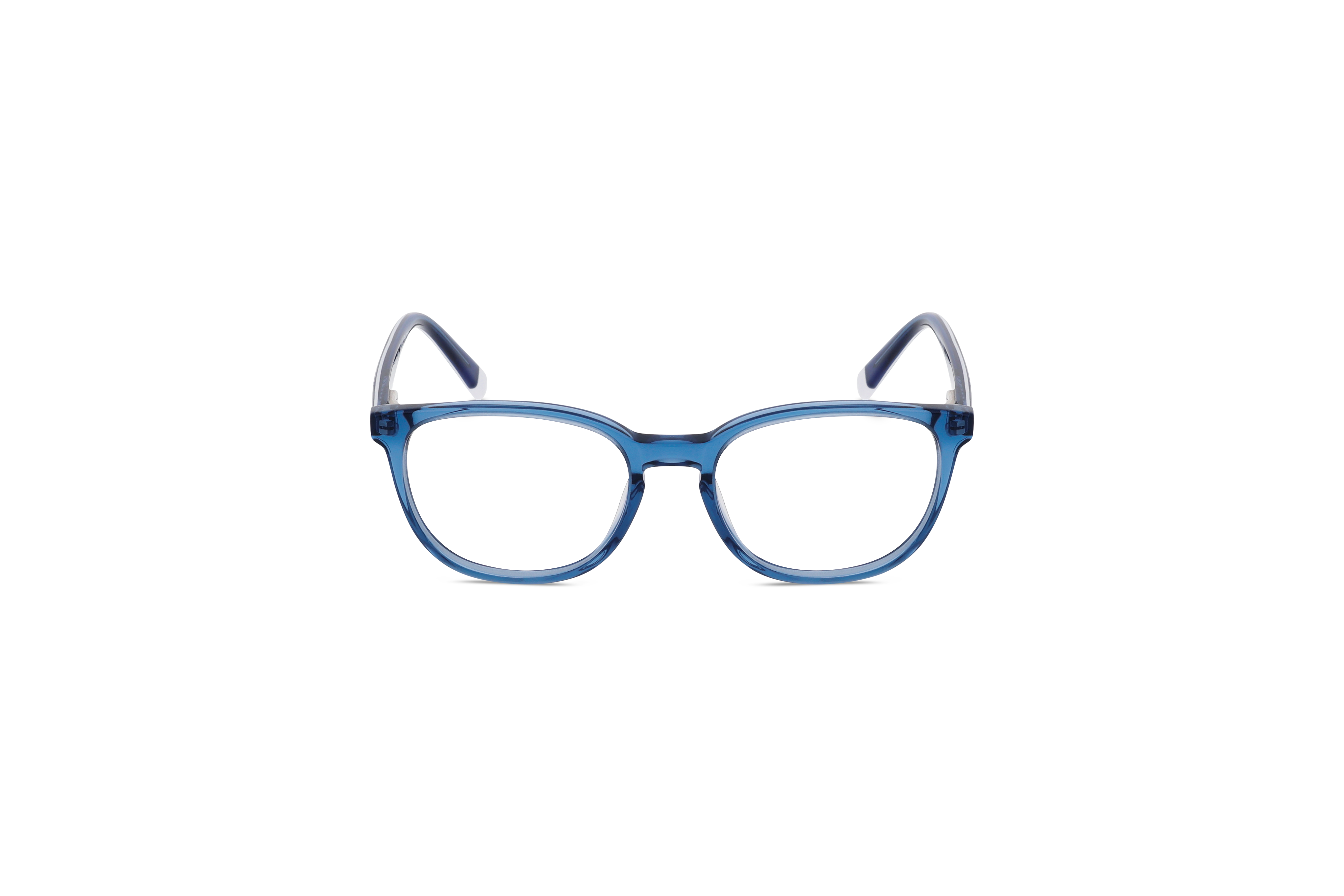 Die Kinderbrille Paw Patrol PP 03 in Transparent auf weißem Hintergrund in Frontalansicht.