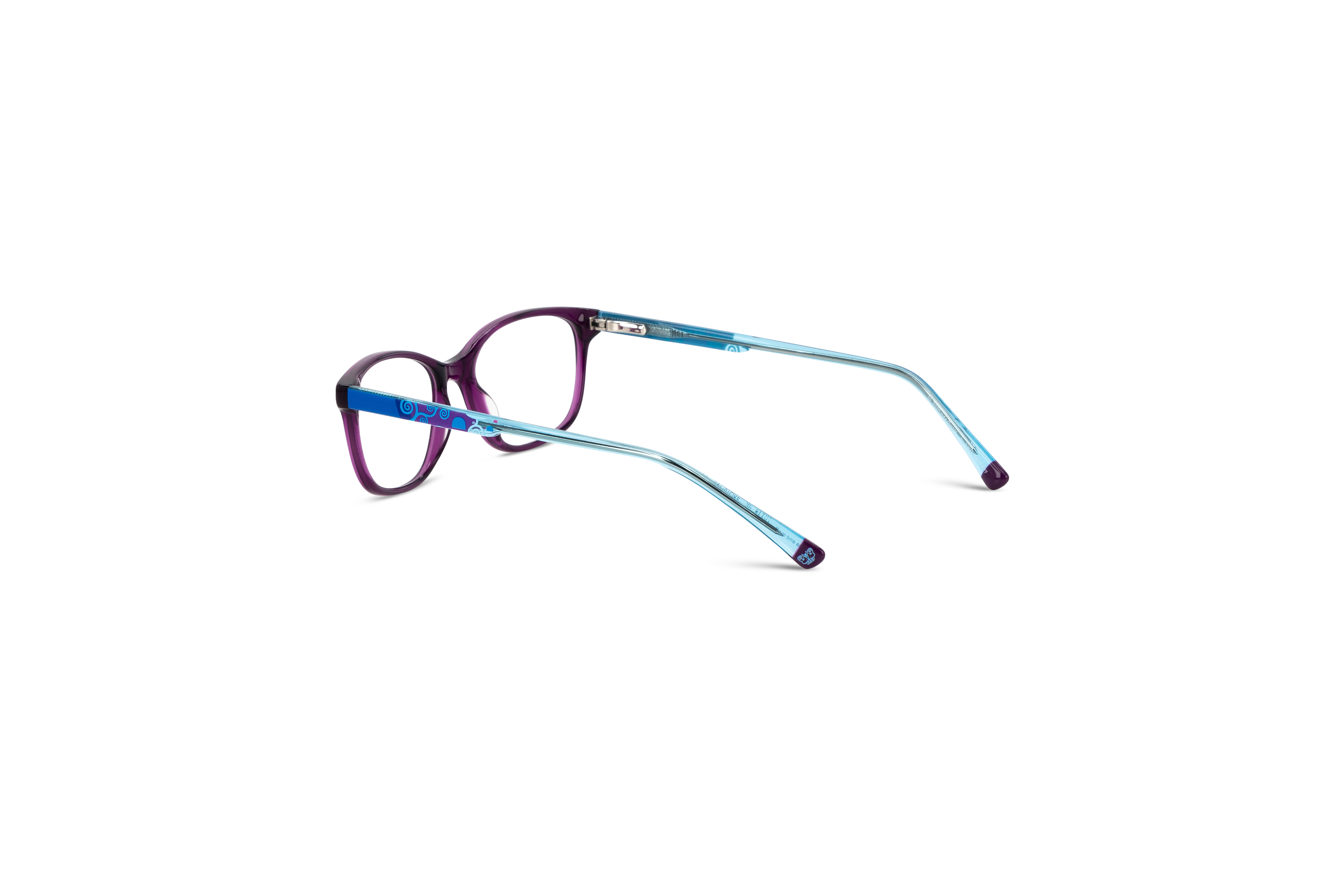 Die Kinderbrille Mia and Me Mia and Me MIA12 in Violett mit Innenansicht.