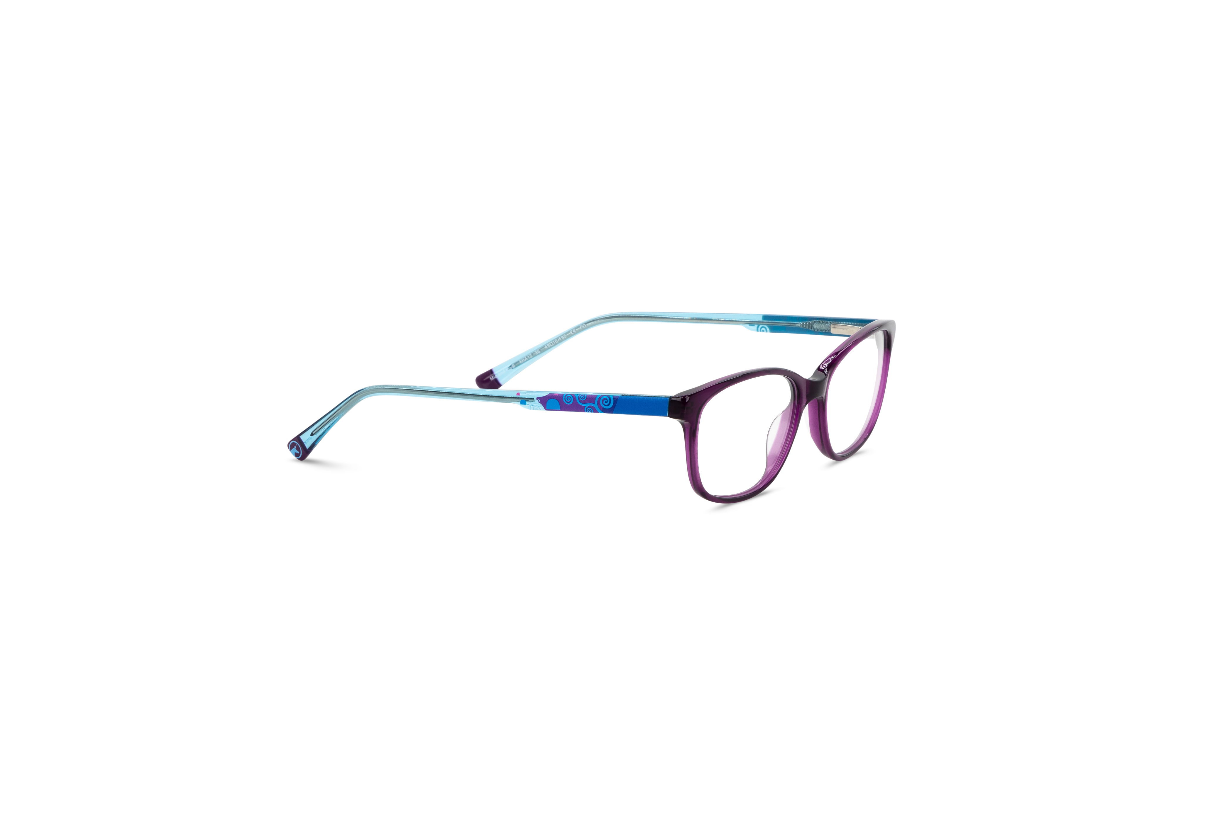 Die Kinderbrille Mia and Me Mia and Me MIA12 in Violett mit Seitenansicht.