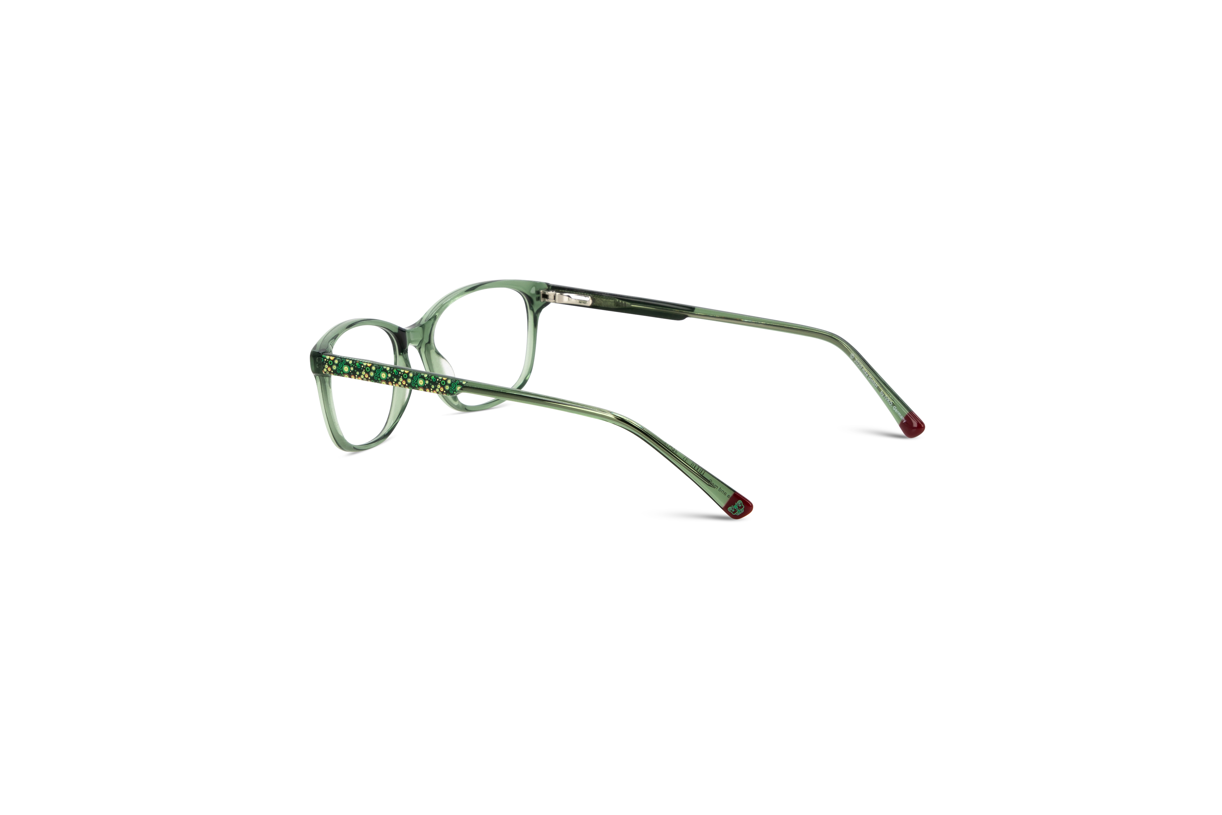 Die Kinderbrille Mia and Me Mia and Me MIA12 in Grün mit Innenansicht.