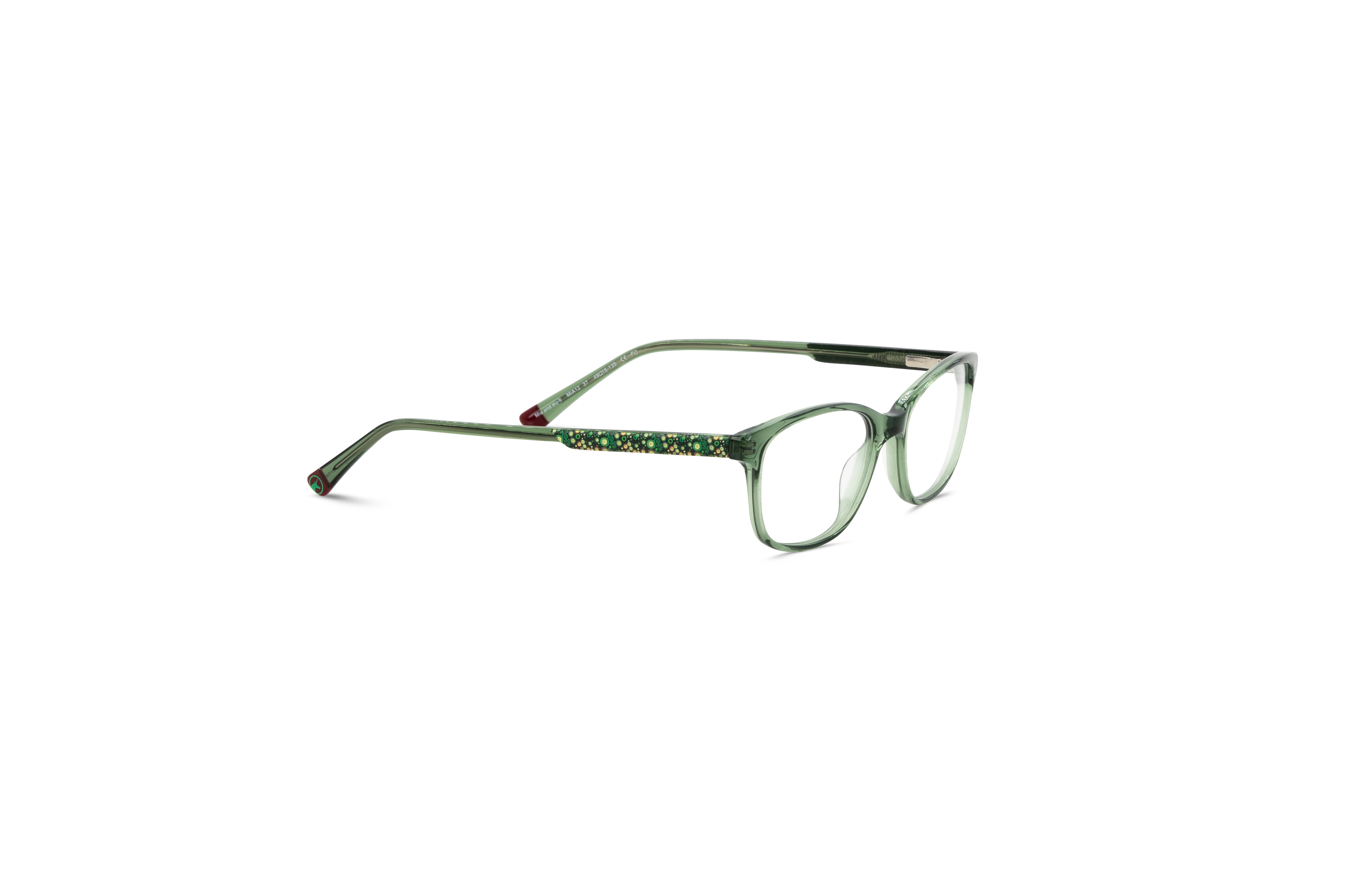 Die Kinderbrille Mia and Me Mia and Me MIA12 in Grün mit Seitenansicht.