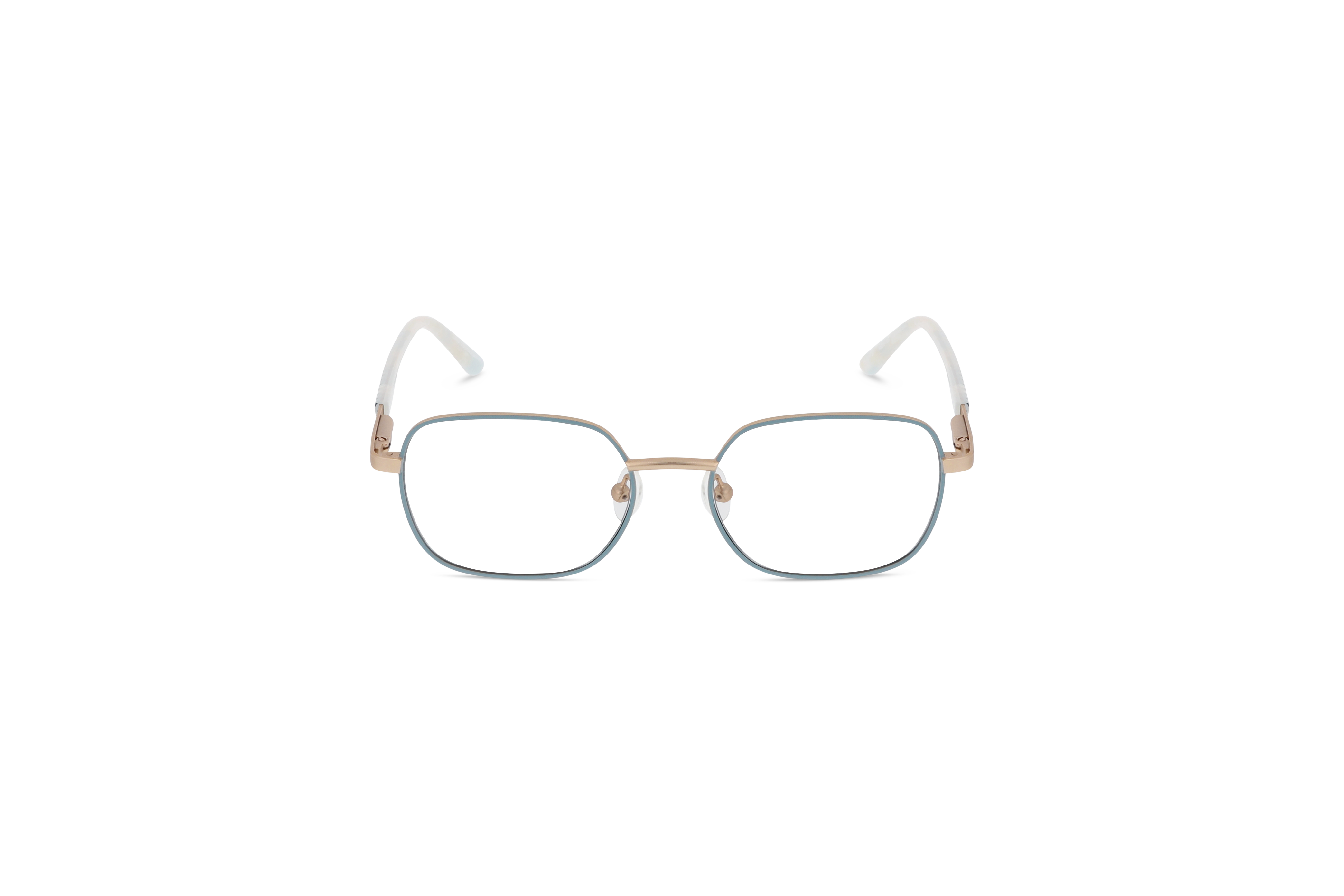 Die Kinderbrille Lillebi Lillebi LB 84 in Blau auf weißem Hintergrund in Frontalansicht.