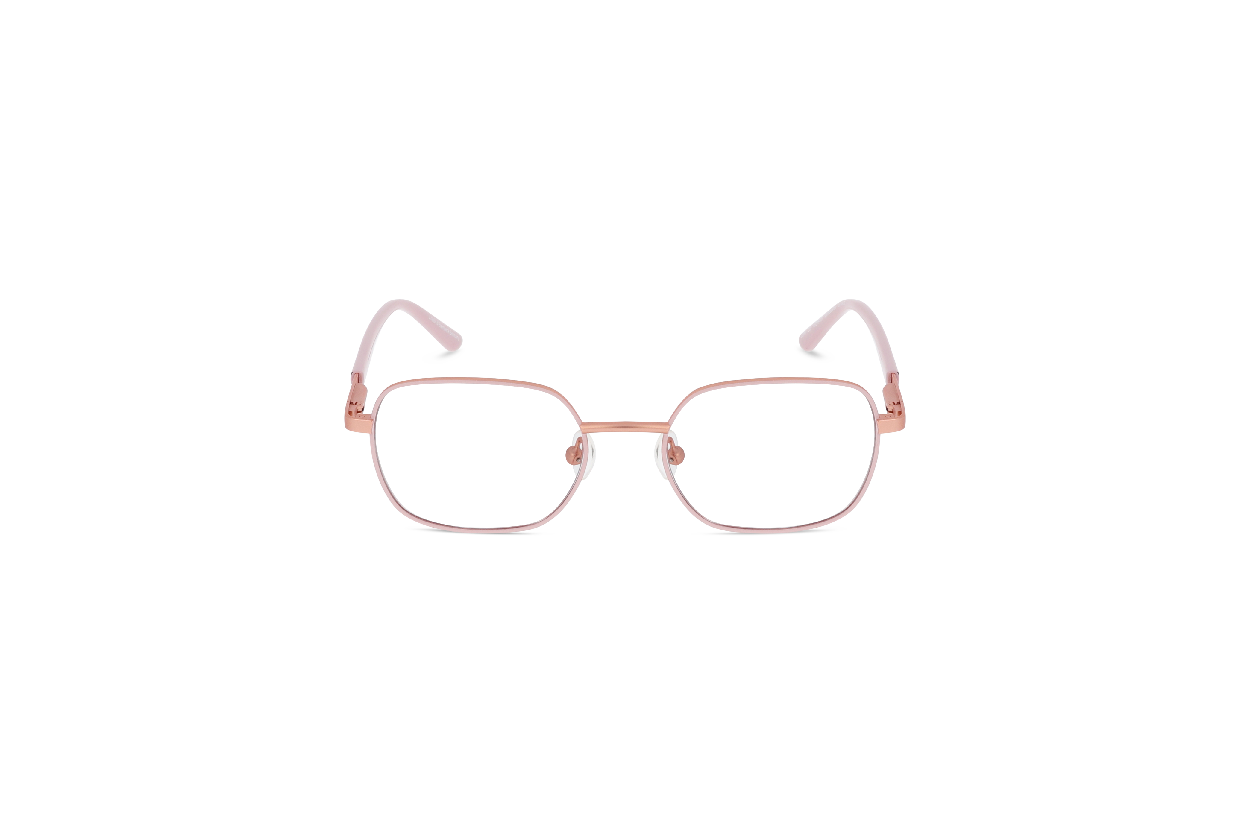 Die Kinderbrille Lillebi Lillebi LB 84 in Pink auf weißem Hintergrund in Frontalansicht.