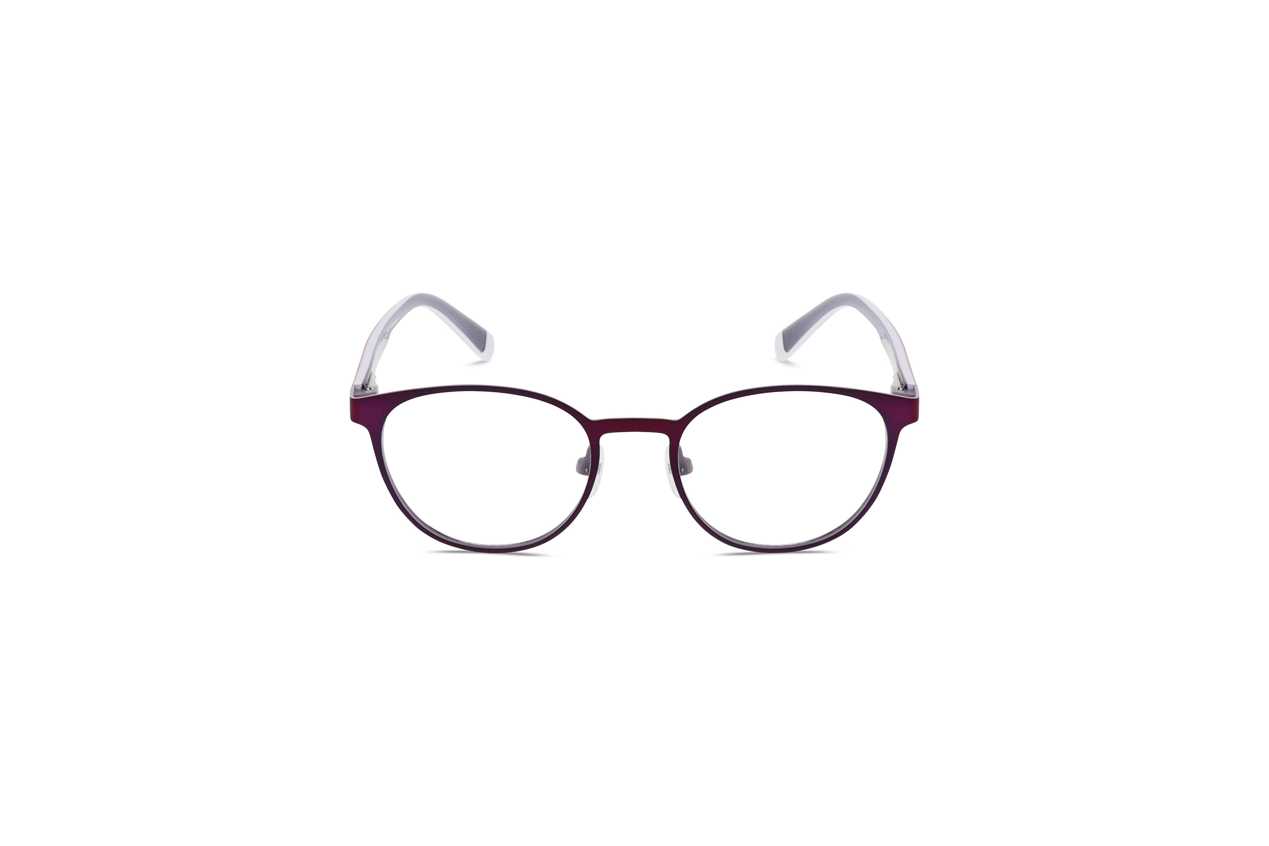 Die Kinderbrille Paw Patrol PP 11 in Violett auf weißem Hintergrund in Frontalansicht.