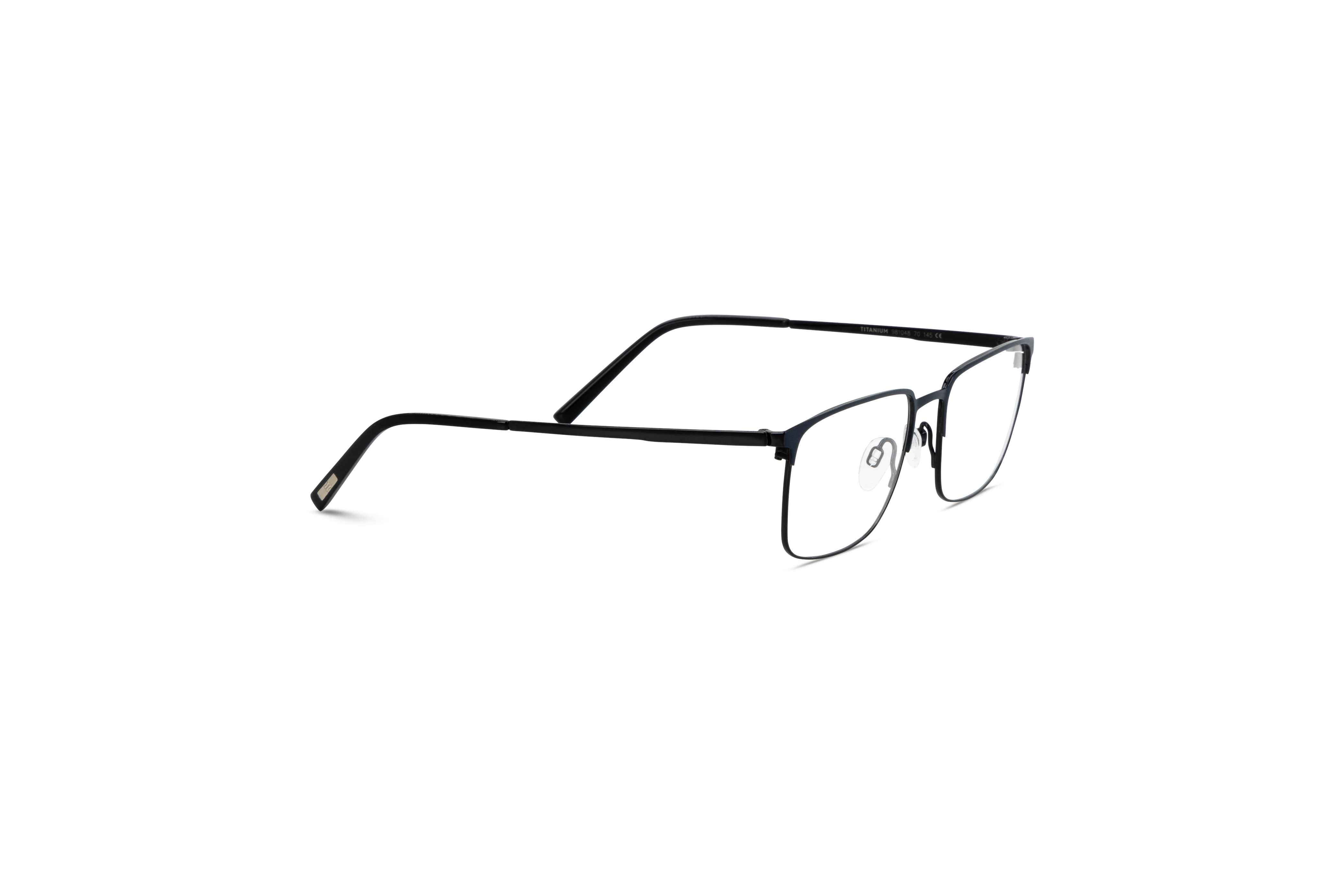 Die Brille Jos. Eschenbach 981048 in Grau mit Seitenansicht.