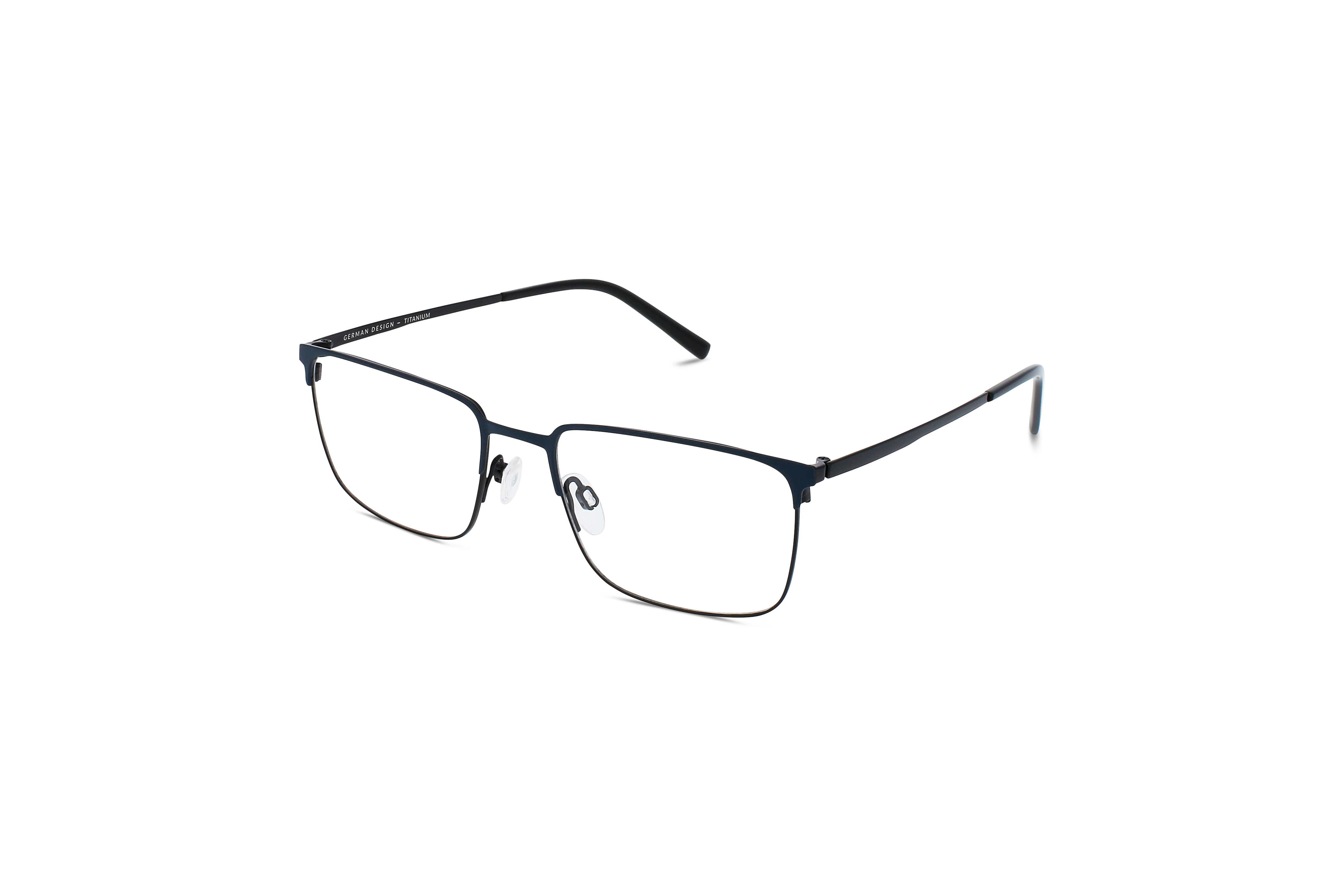 45° Ansicht der Brille Jos. Eschenbach 981048 in Grau auf weißem Hintergrund.