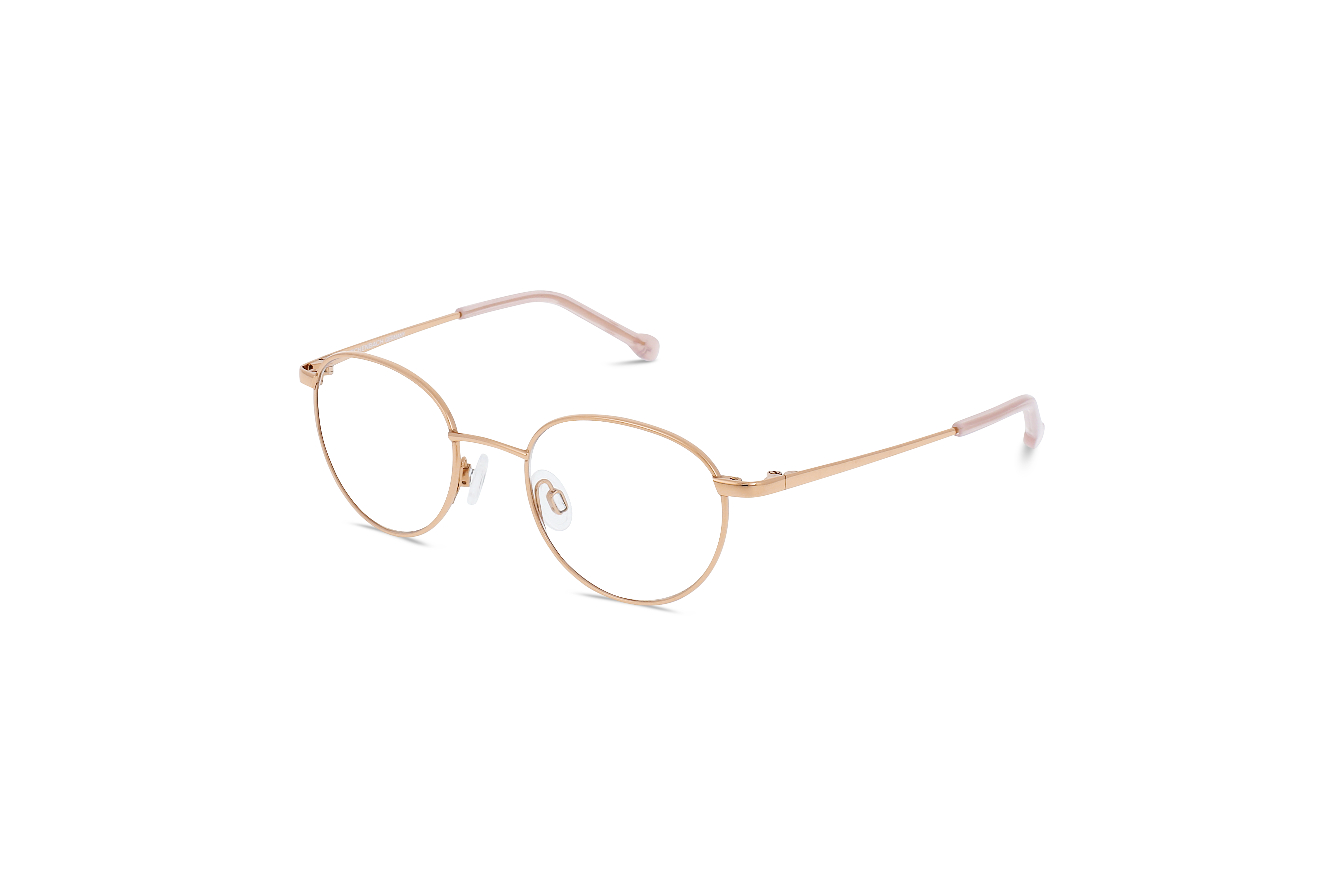 45° Ansicht der Kinderbrille Titanflex Kids 830130 in Gold auf weißem Hintergrund.