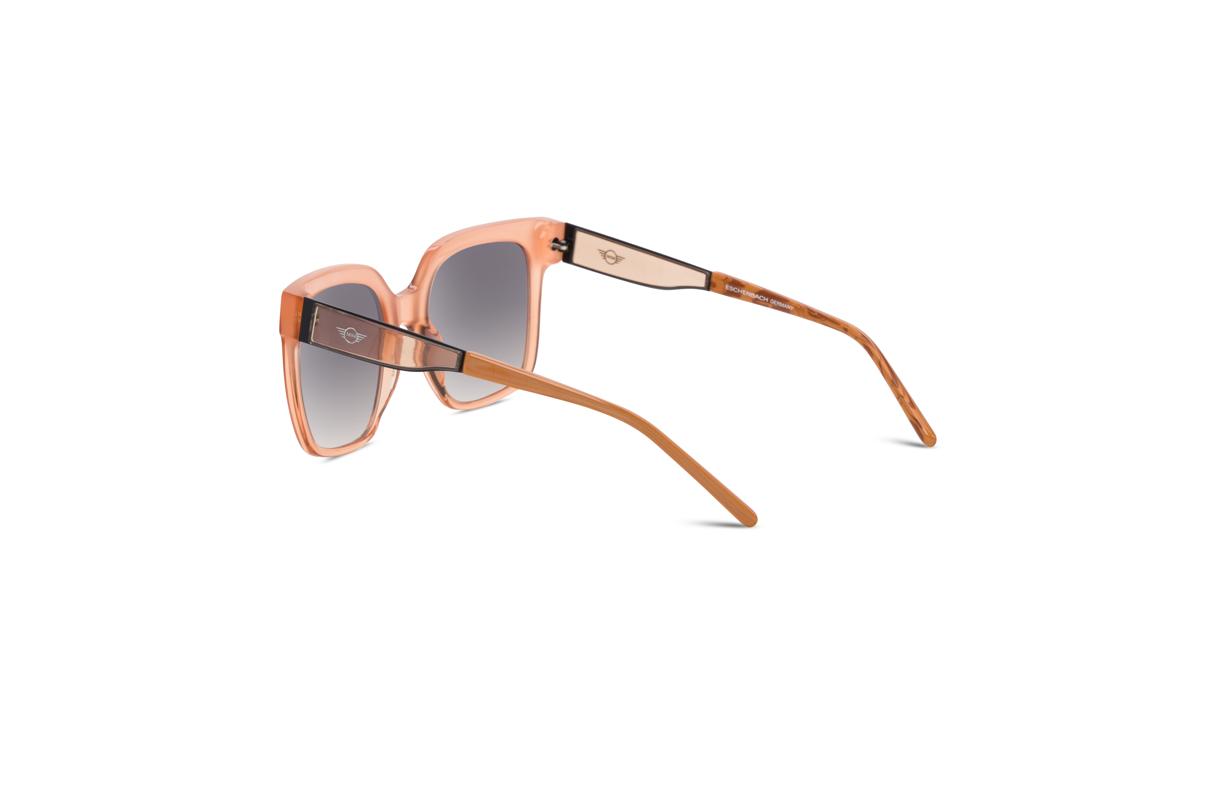 Die Sonnenbrille MINI 747026 in Orange mit Innenansicht.