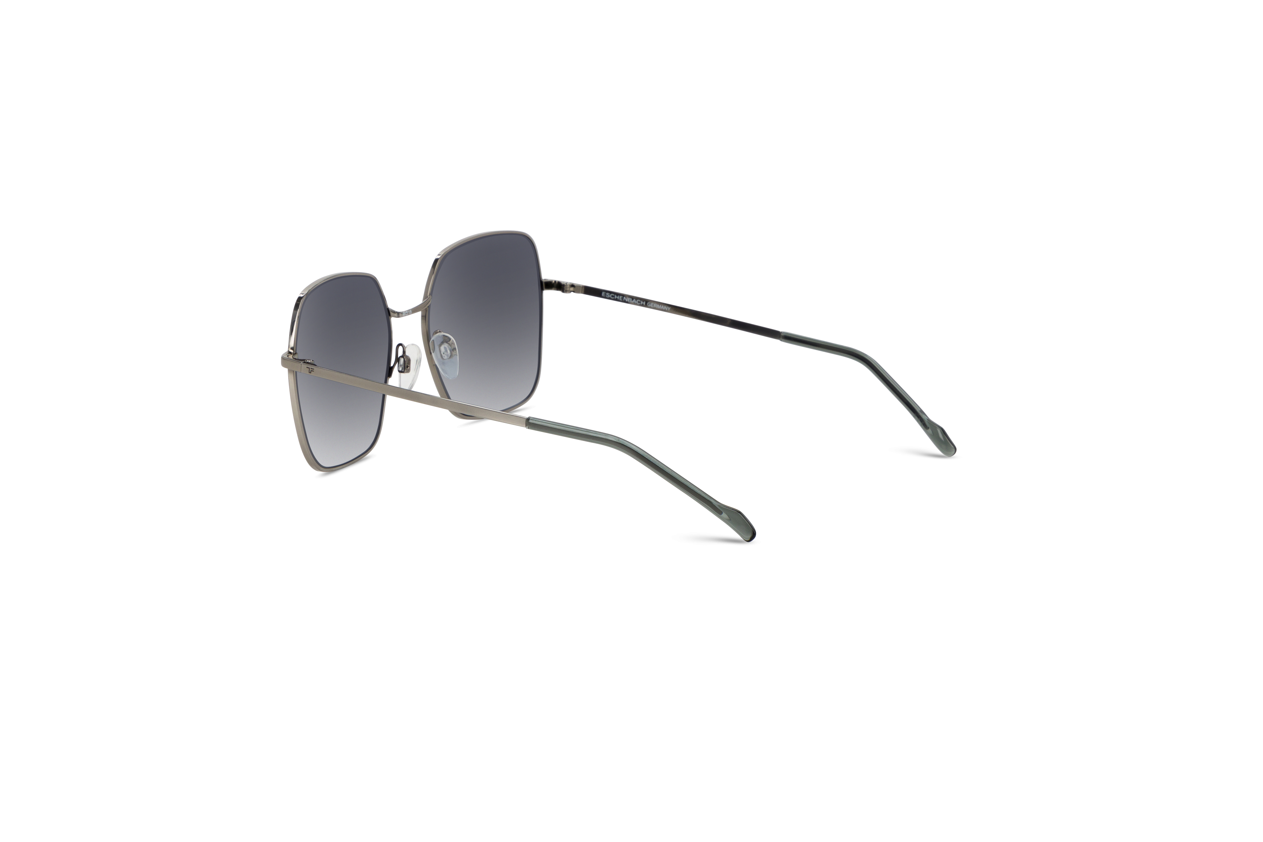 Die Sonnenbrille Titanflex 826700 in Silber mit Innenansicht.