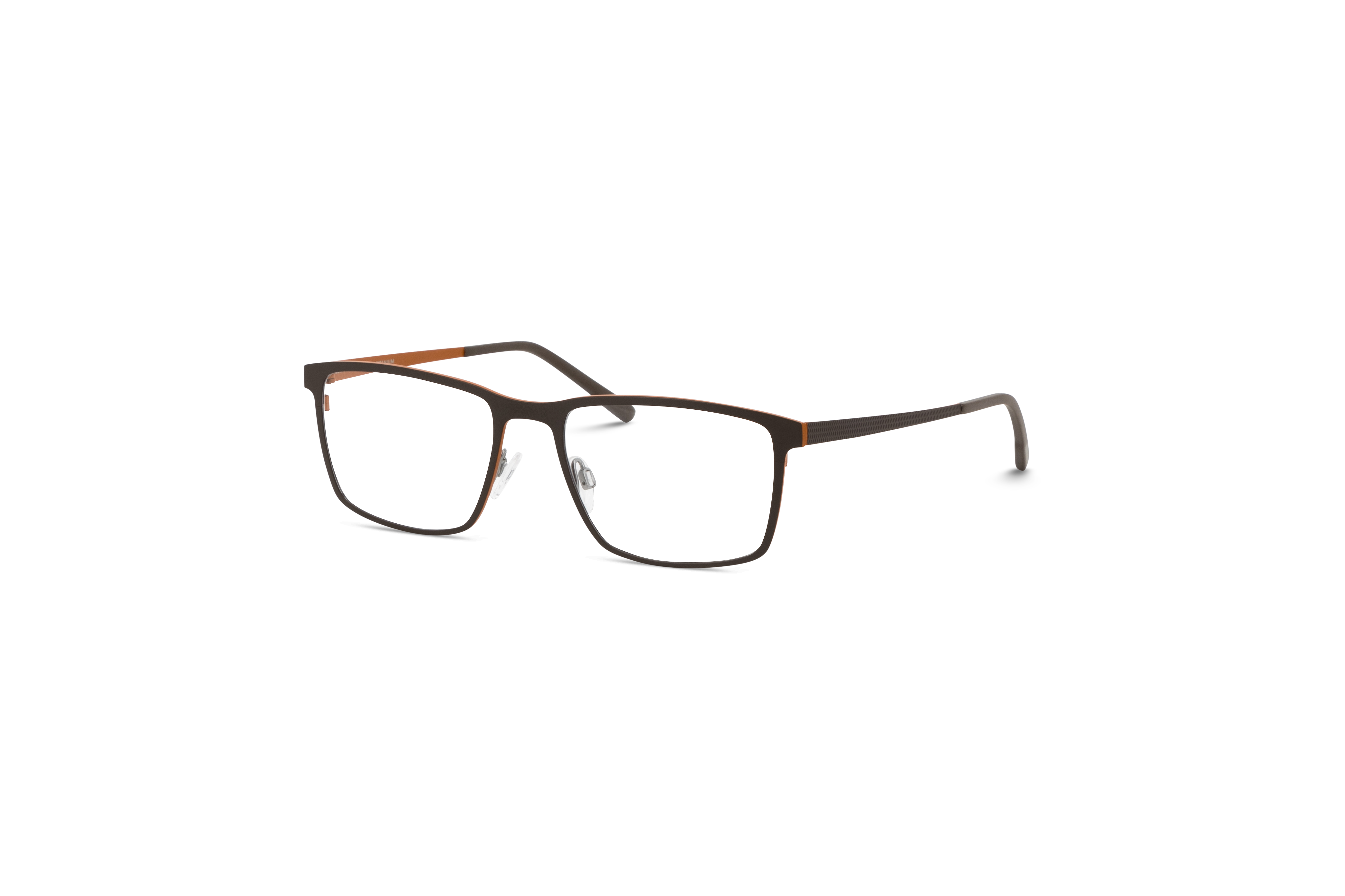 45° Ansicht der Brille Jos. Eschenbach 981087 in Braun auf weißem Hintergrund.