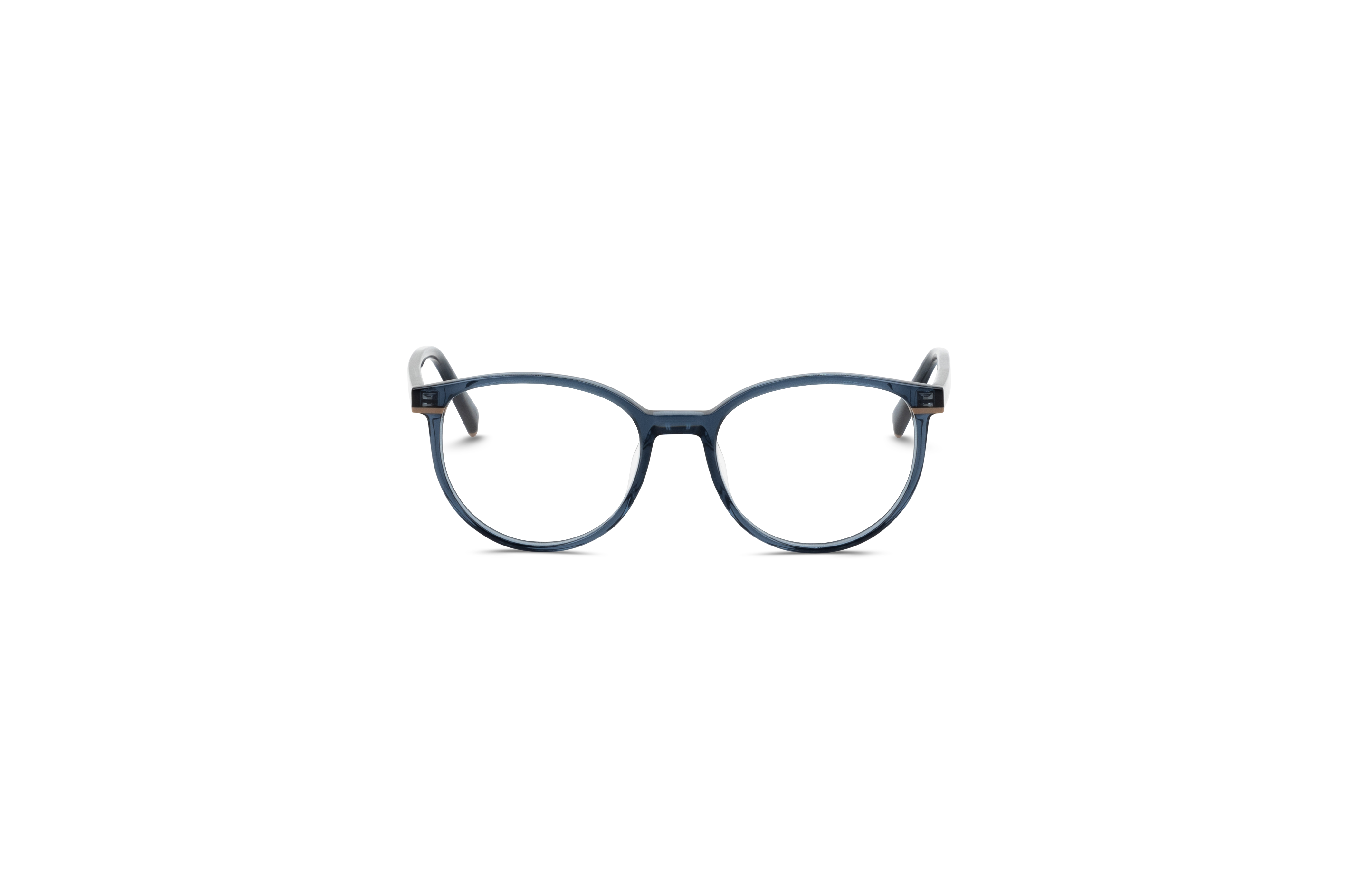 Die Brille Humphrey's 583161 in Blau auf weißem Hintergrund in Frontalansicht.