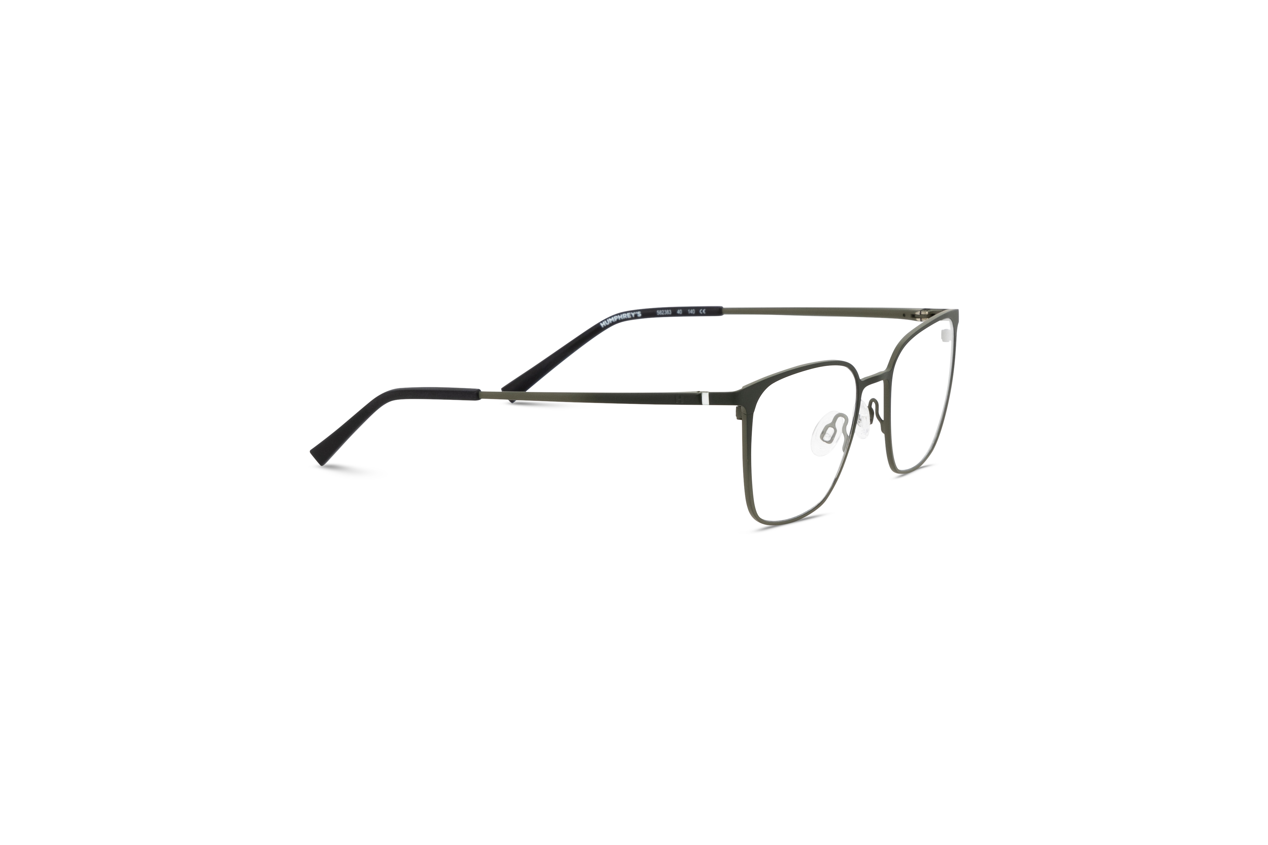 Die Brille Humphrey's 582383 in Grün mit Seitenansicht.