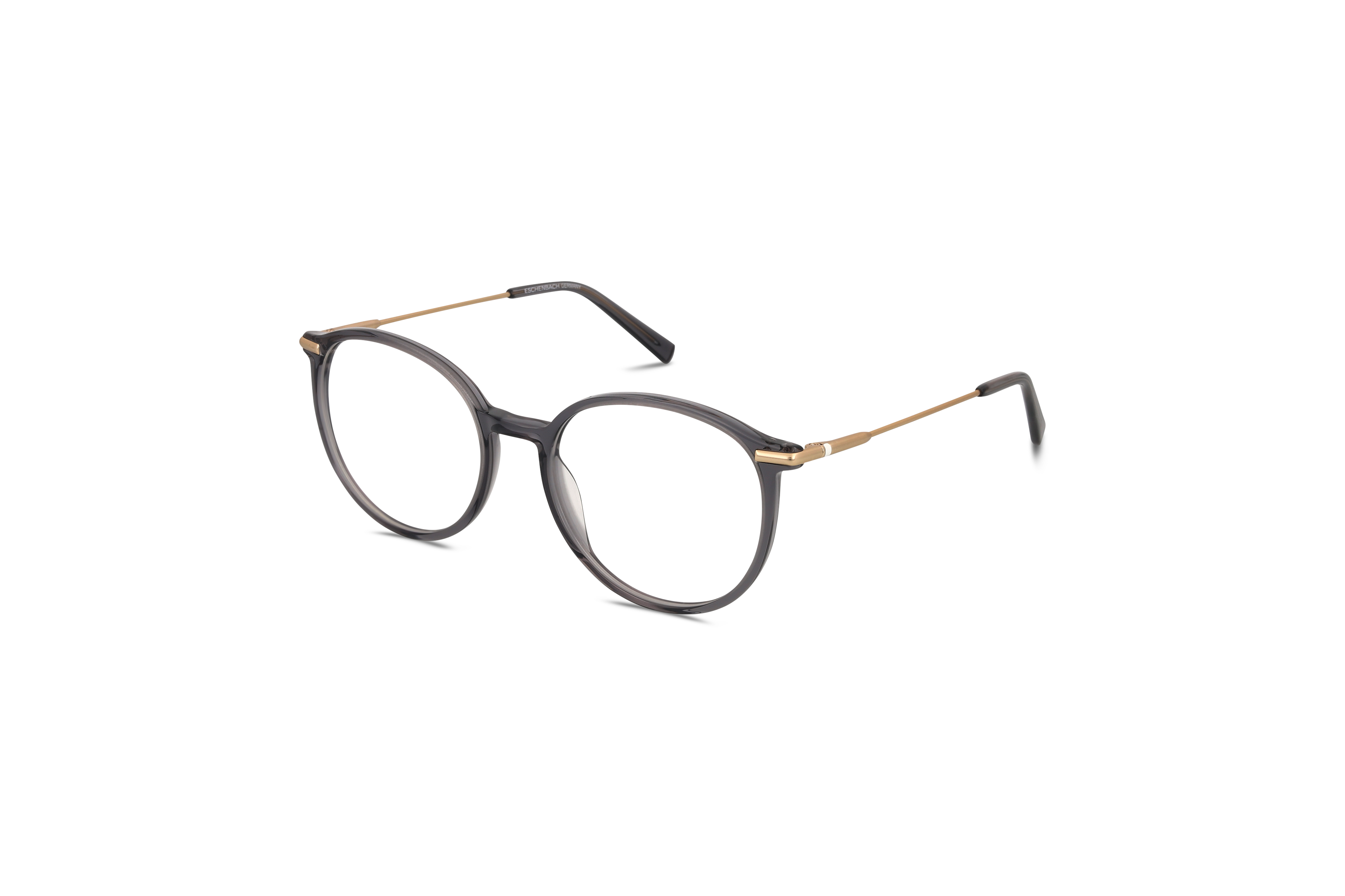 45° Ansicht der Brille Humphrey's 581131 in Grau auf weißem Hintergrund.