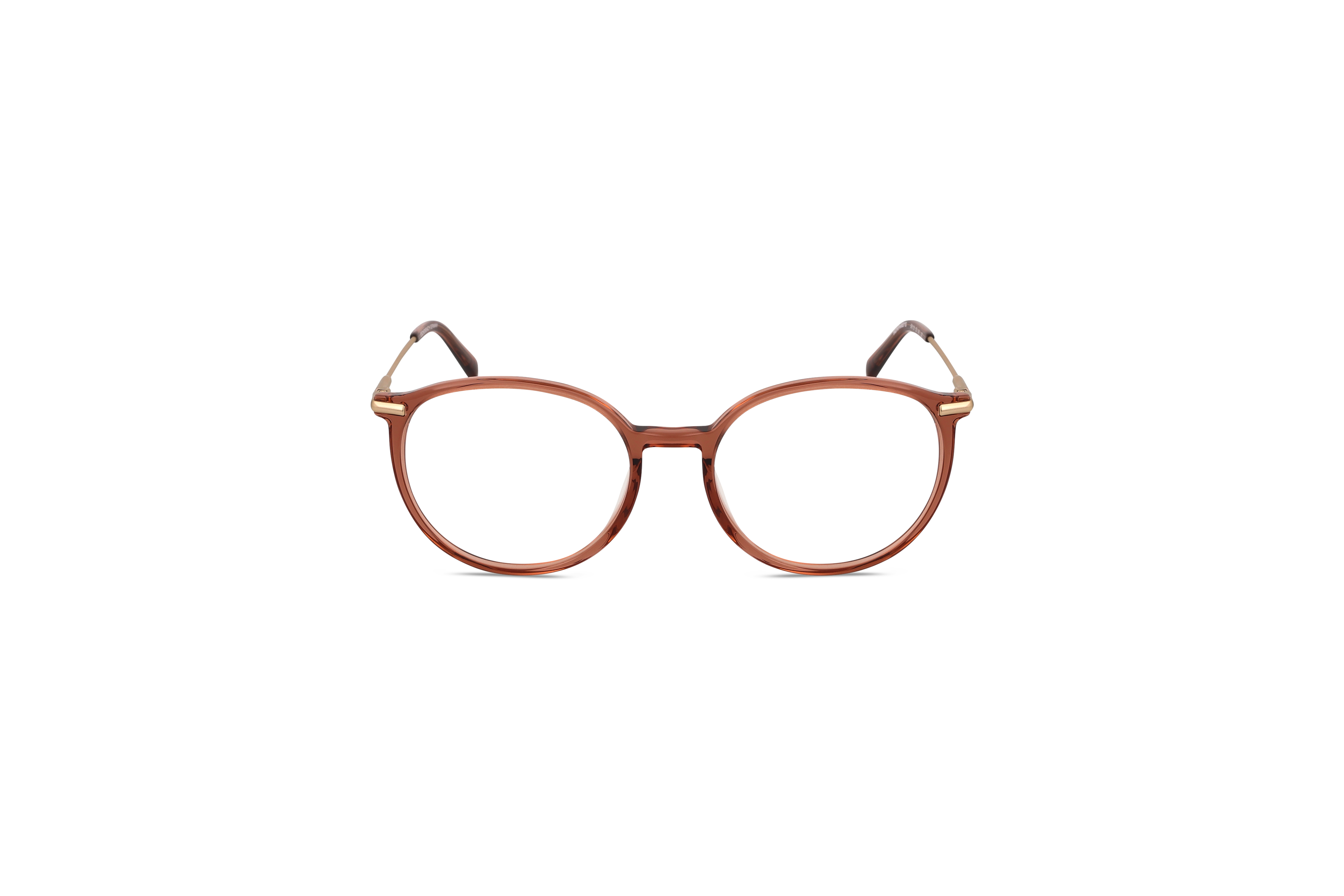 Die Brille Humphrey's 581131 in Transparent auf weißem Hintergrund in Frontalansicht.