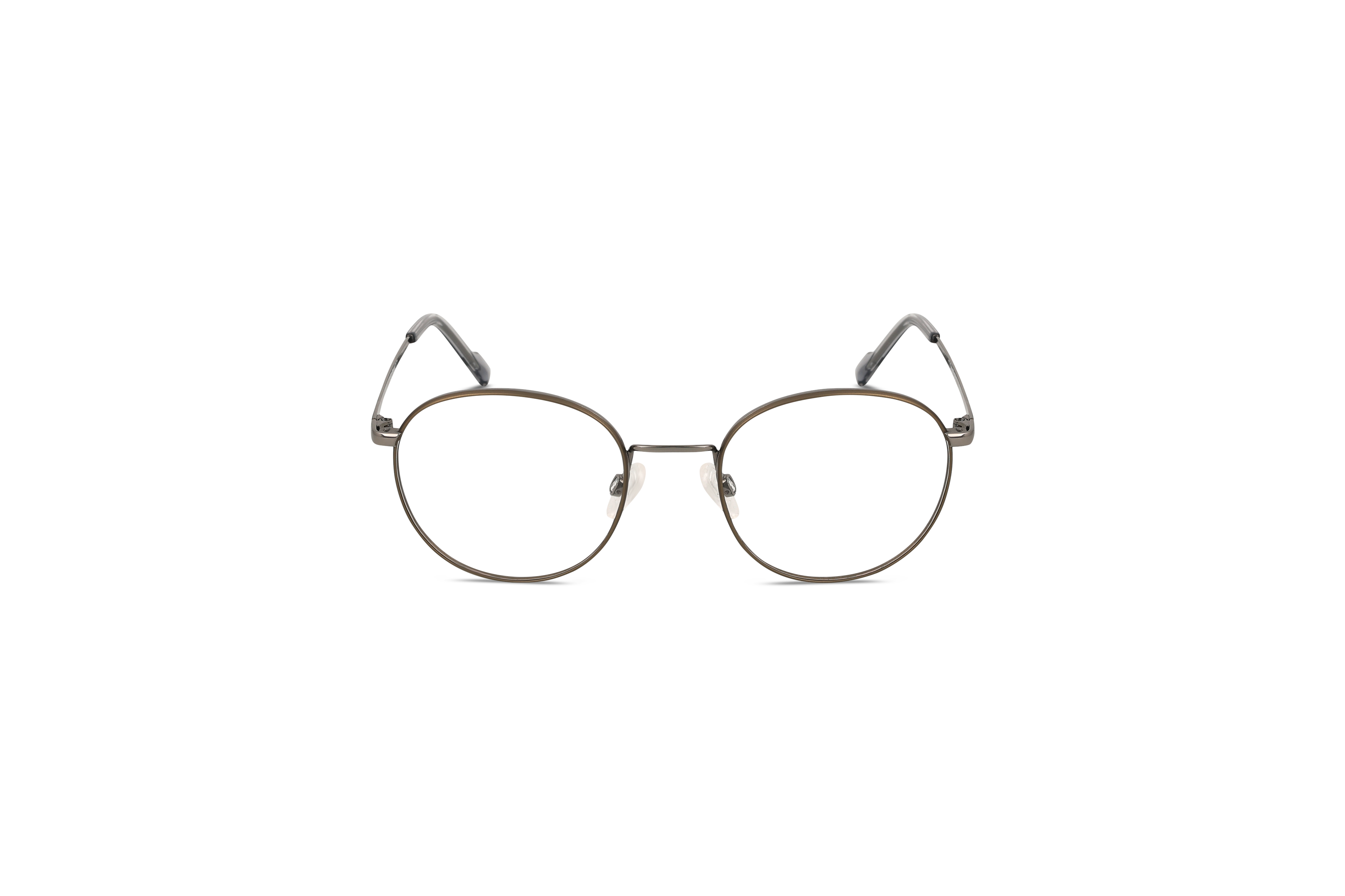 Die Brille Titanflex 820959 in Metallisch auf weißem Hintergrund in Frontalansicht.