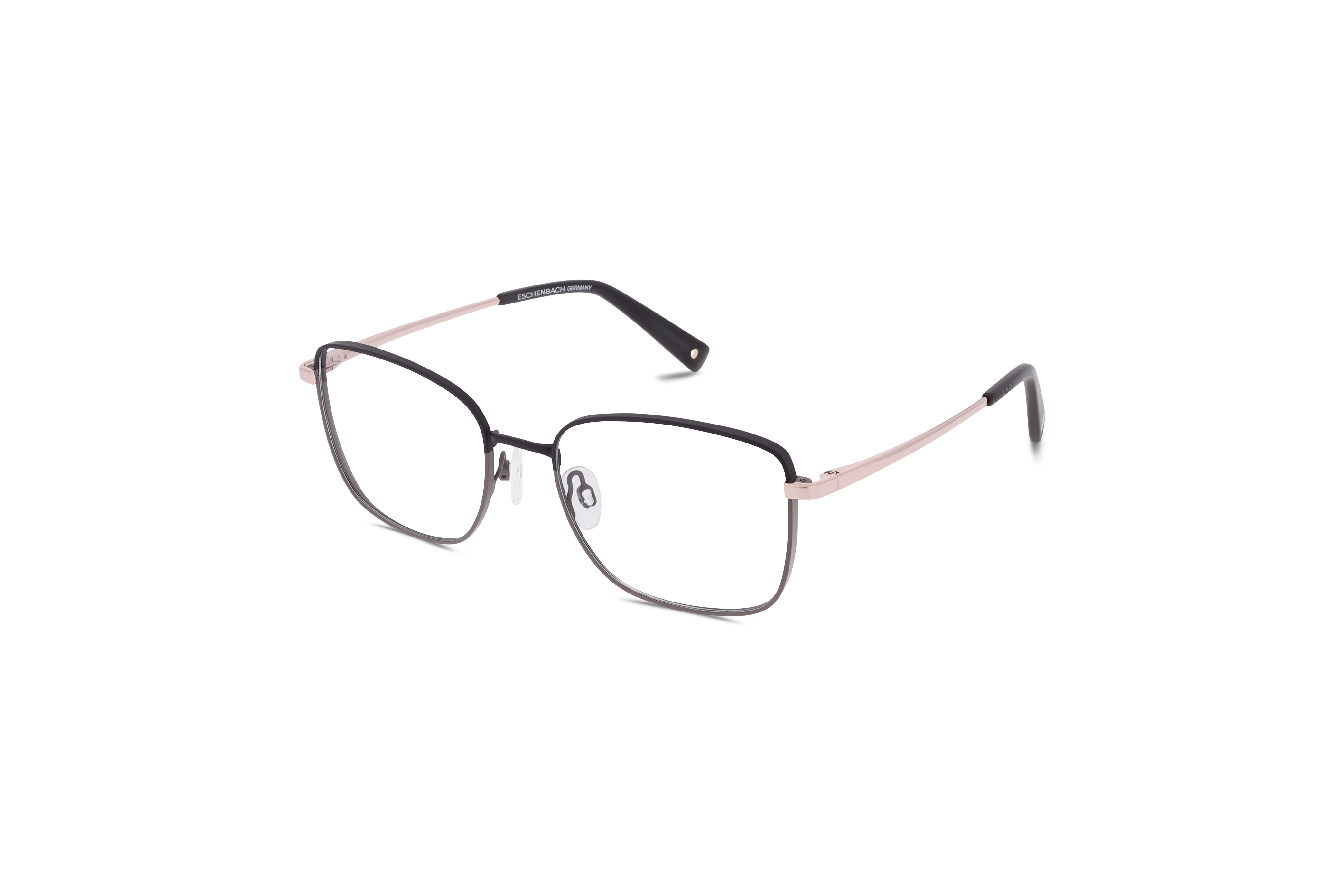 45° Ansicht der Brille Brendel 902433 in Braun auf weißem Hintergrund.