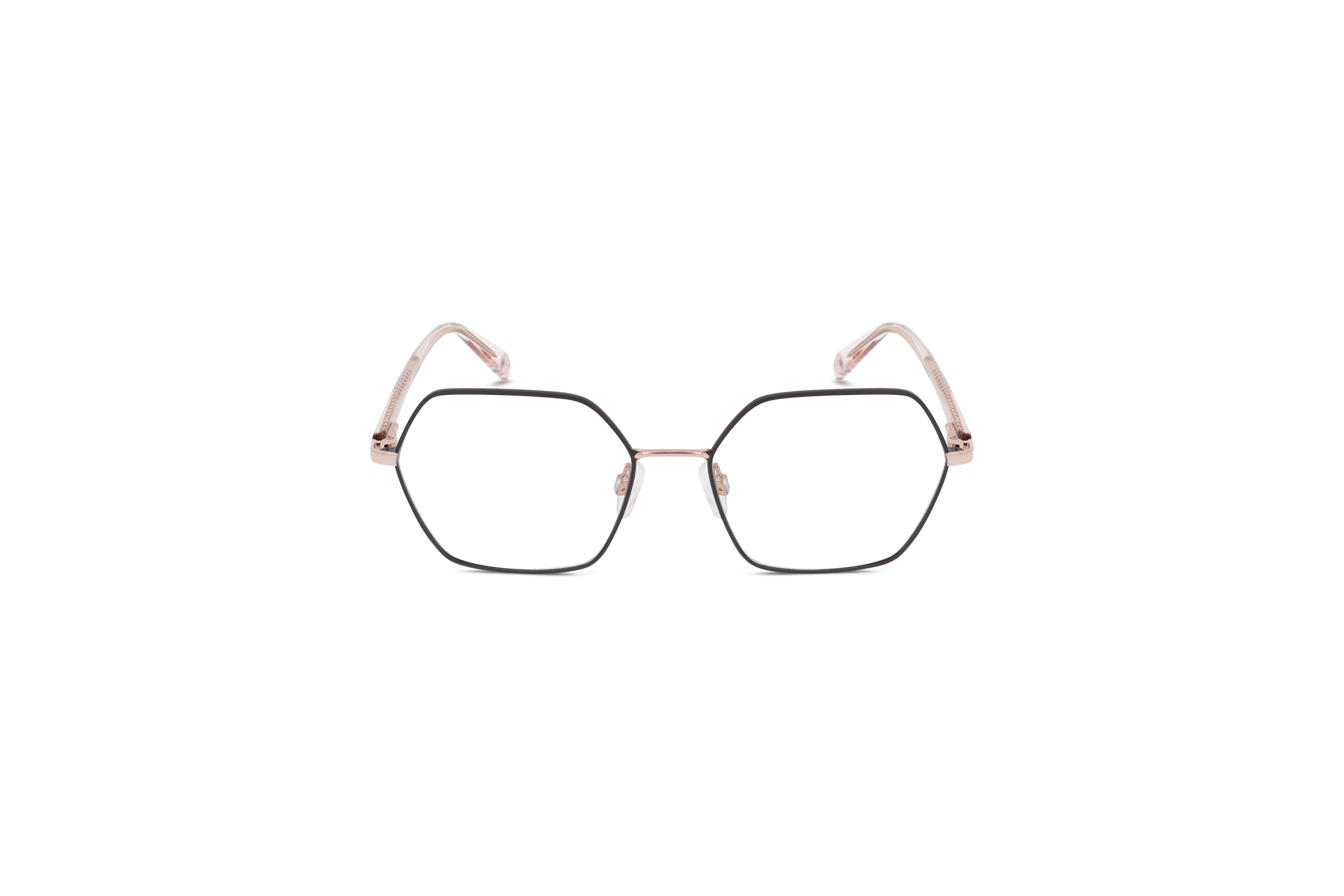 Die Brille Brendel 902435 in Braun auf weißem Hintergrund in Frontalansicht.