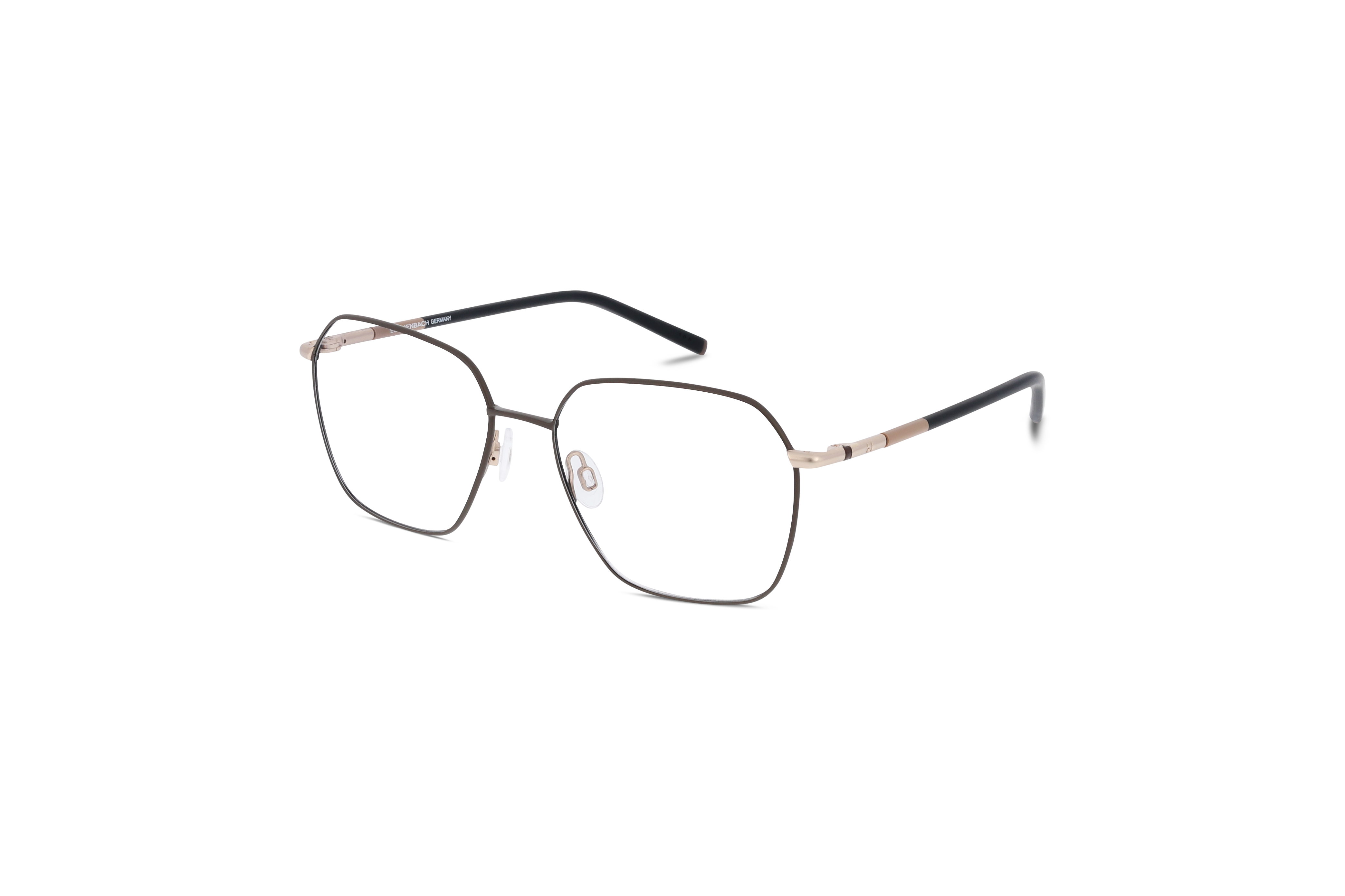 45° Ansicht der Brille Humphrey's 582399 in Braun auf weißem Hintergrund.