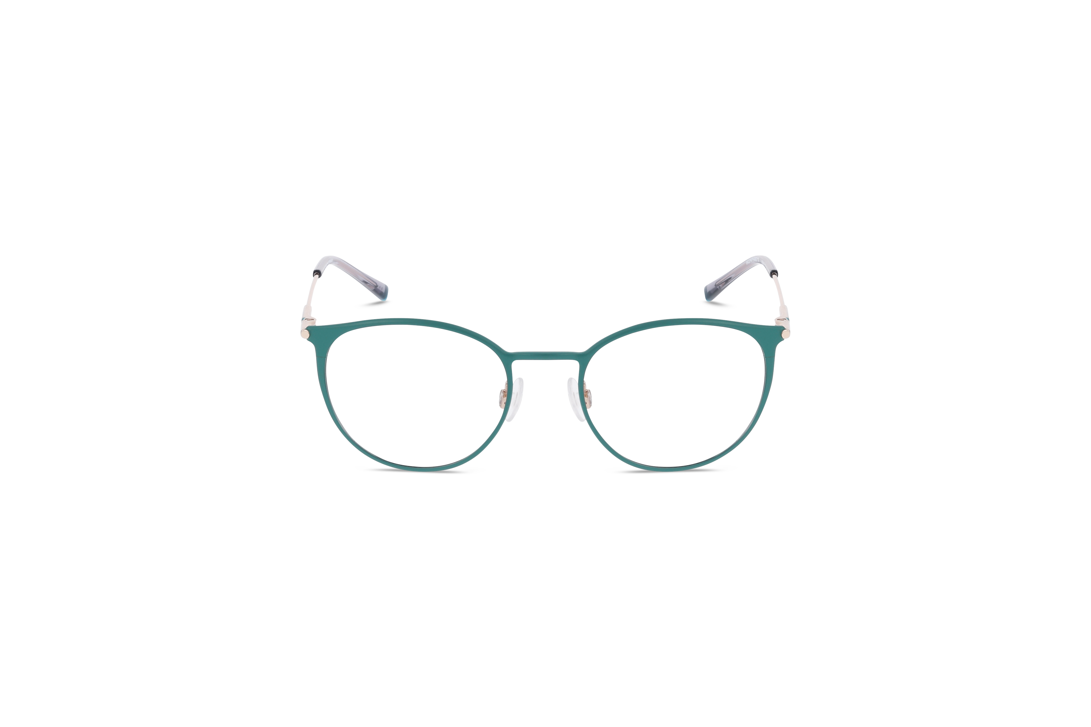 Die Brille Humphrey's 582405 in Türkis auf weißem Hintergrund in Frontalansicht.