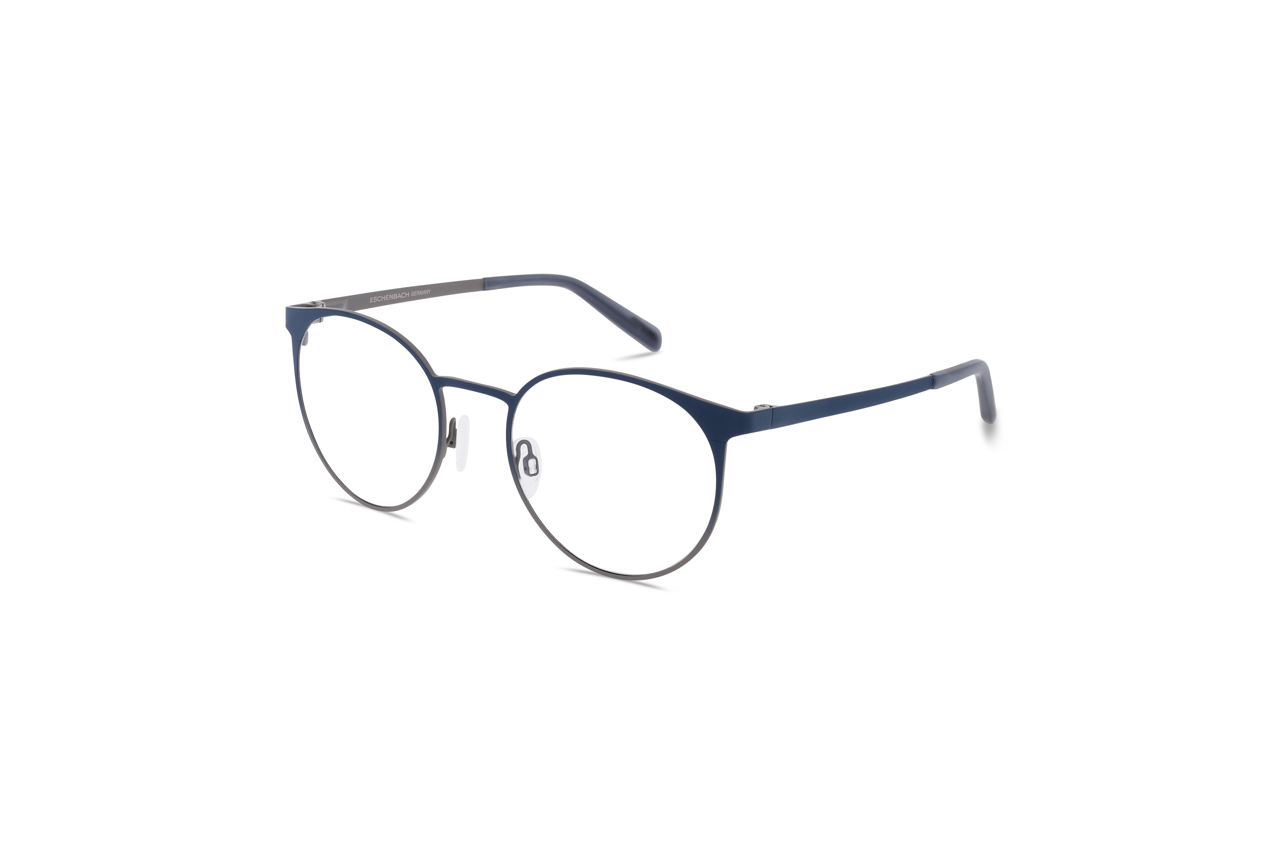 45° Ansicht der Brille Freigeist 862062 in Blau auf weißem Hintergrund.