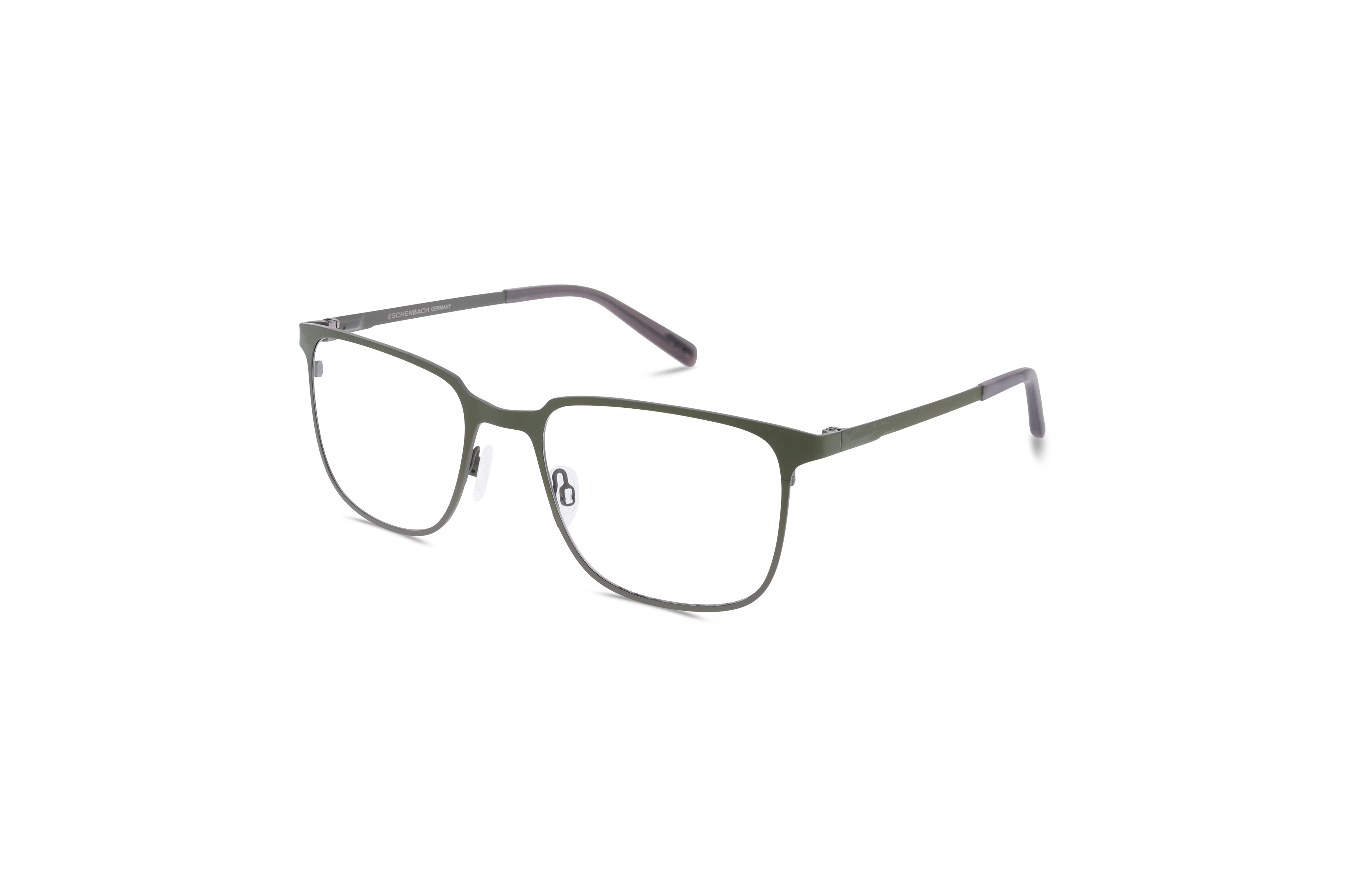 45° Ansicht der Brille Freigeist 862063 in Grün auf weißem Hintergrund.