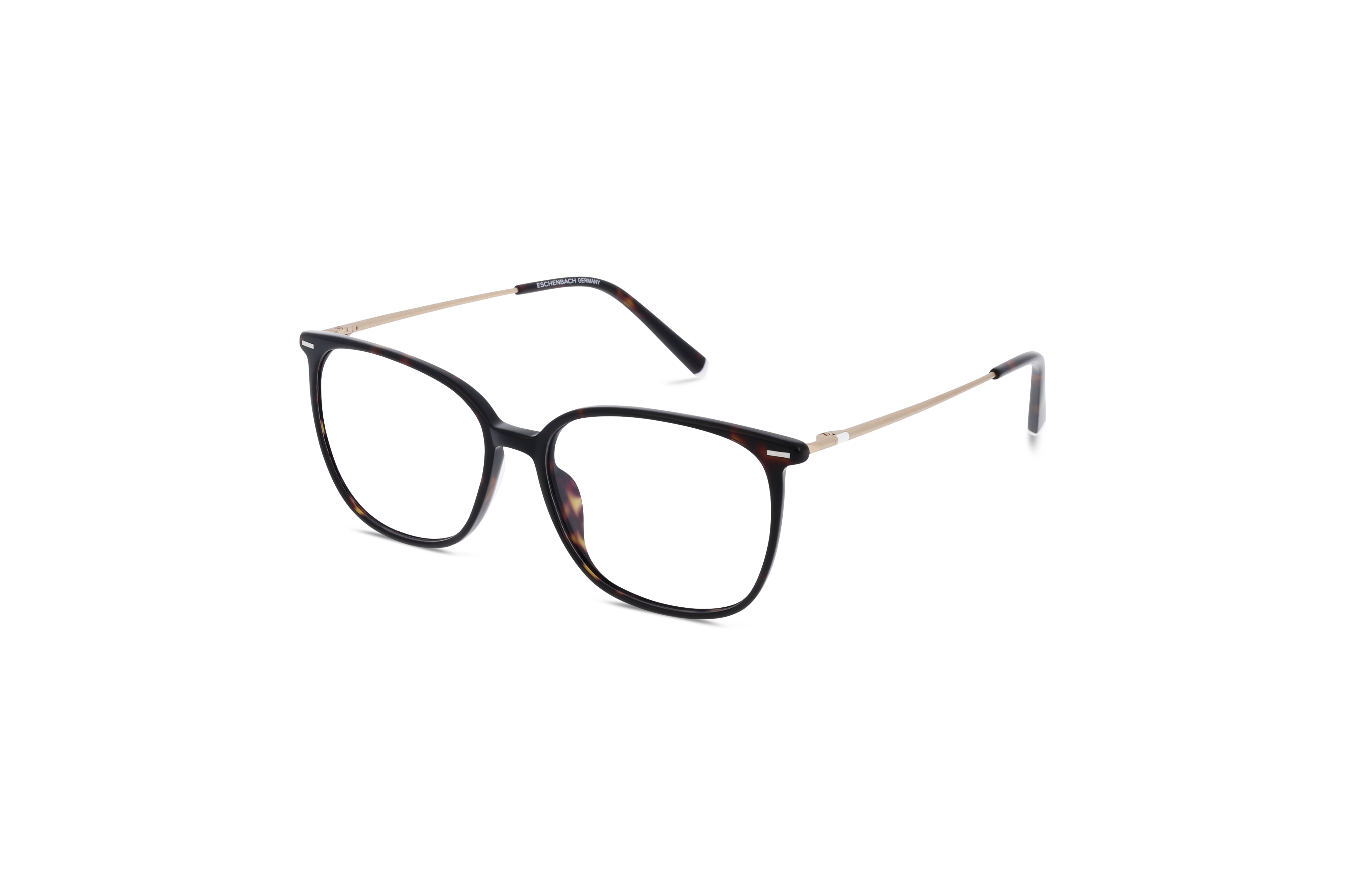 45° Ansicht der Brille Humphrey's 581119 in Schwarz auf weißem Hintergrund.