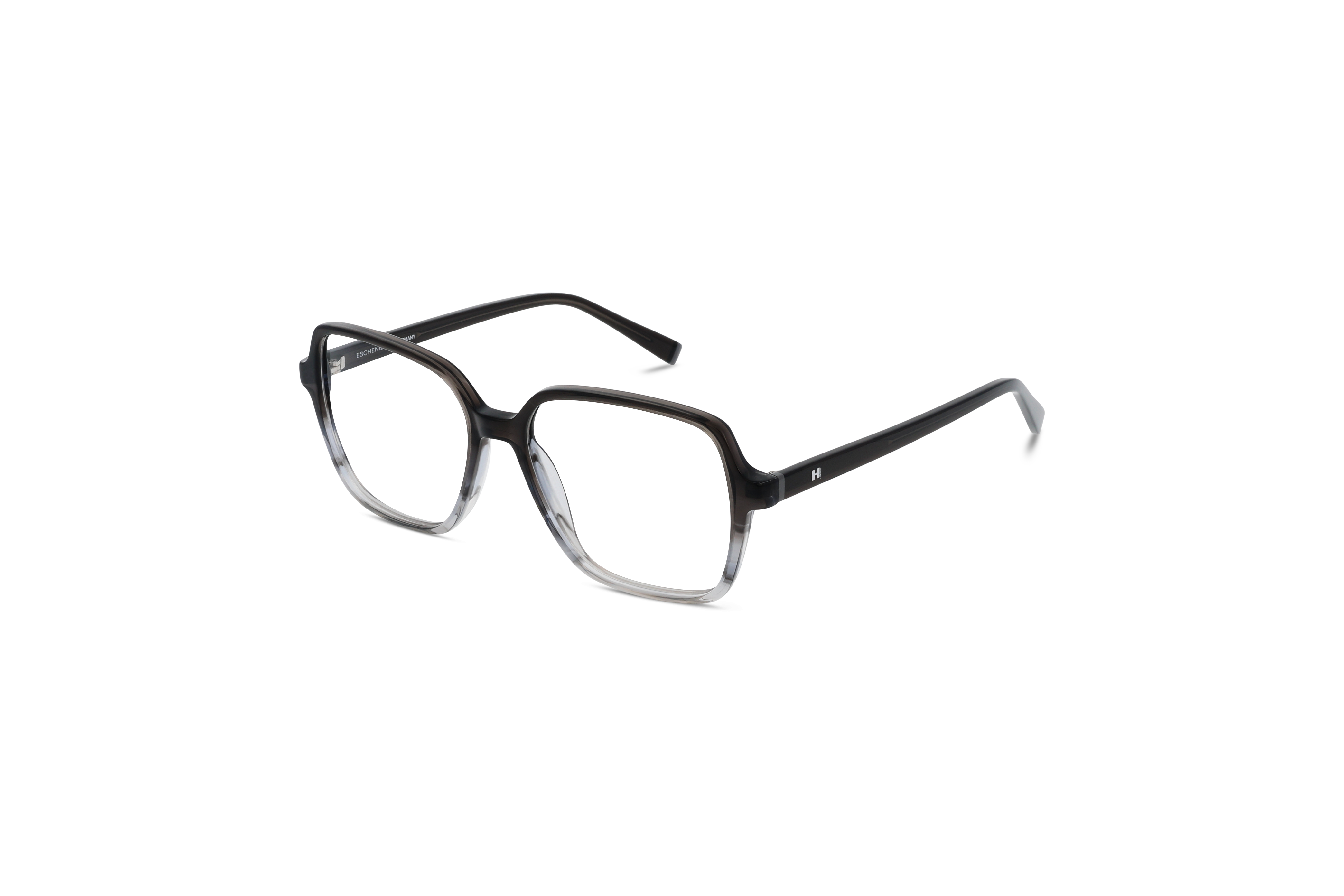 45° Ansicht der Brille Humphrey's 583181 in Schwarz auf weißem Hintergrund.