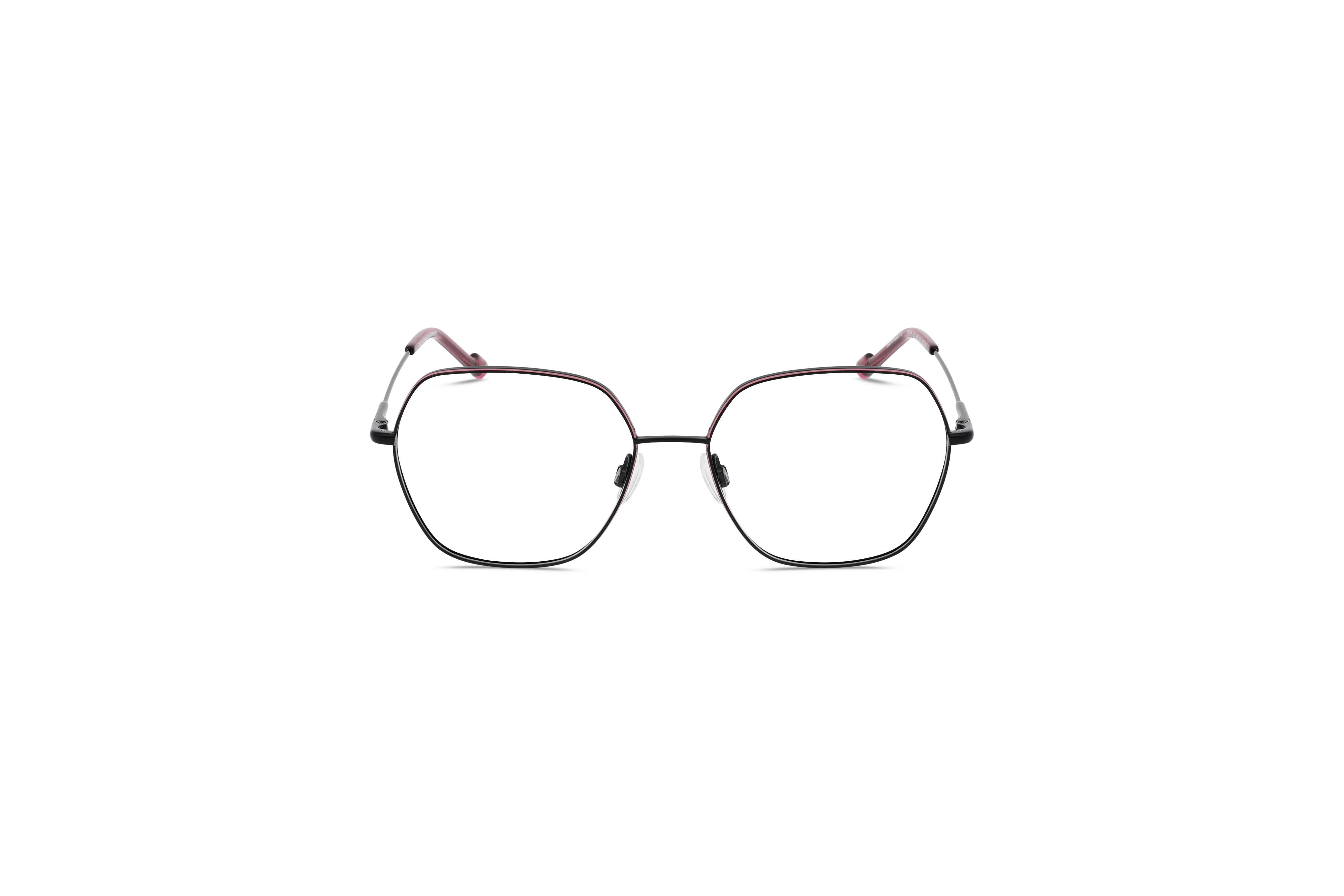 Die Brille Humphrey's 582414 in Schwarz auf weißem Hintergrund in Frontalansicht.