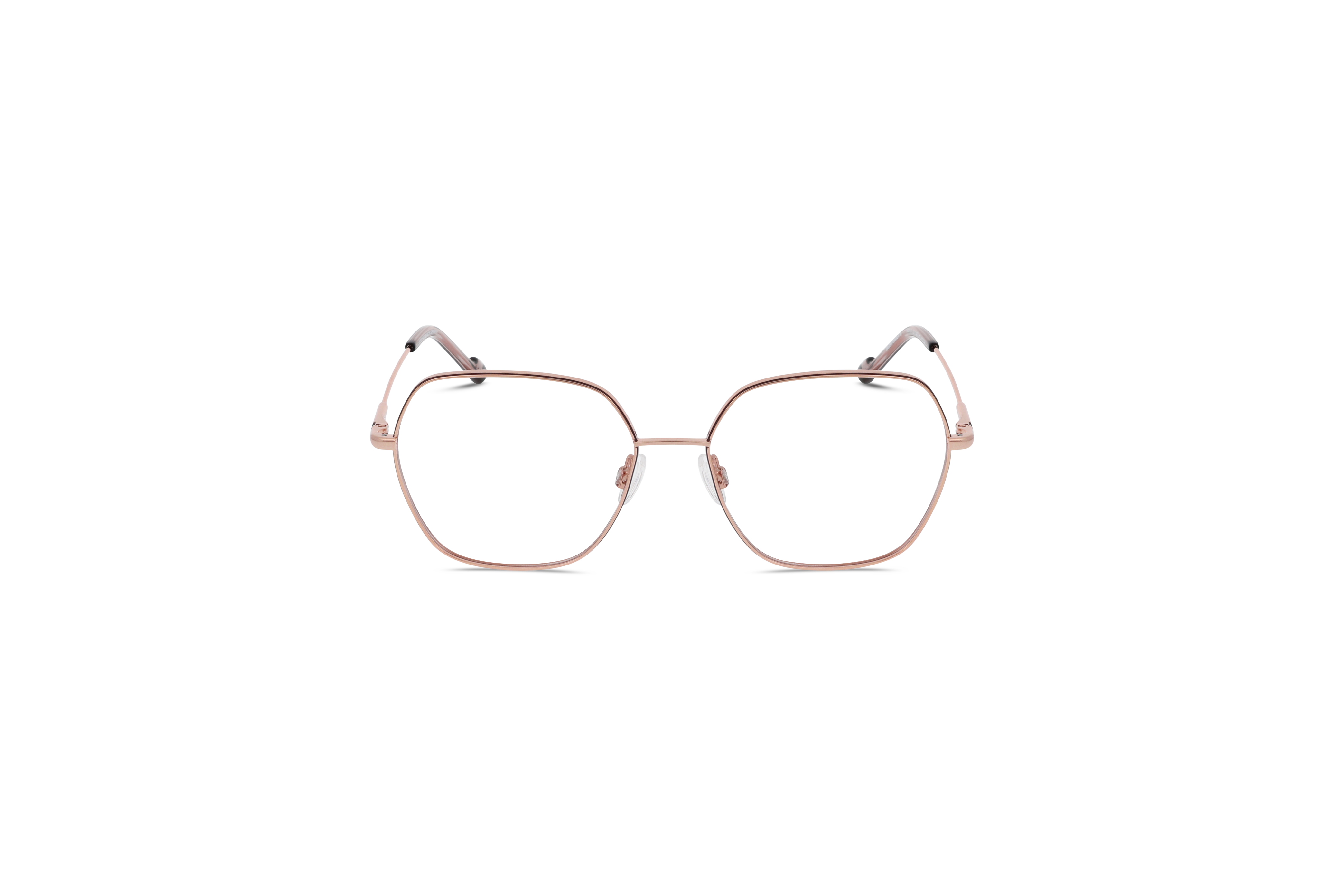 Die Brille Humphrey's 582414 in Gold auf weißem Hintergrund in Frontalansicht.