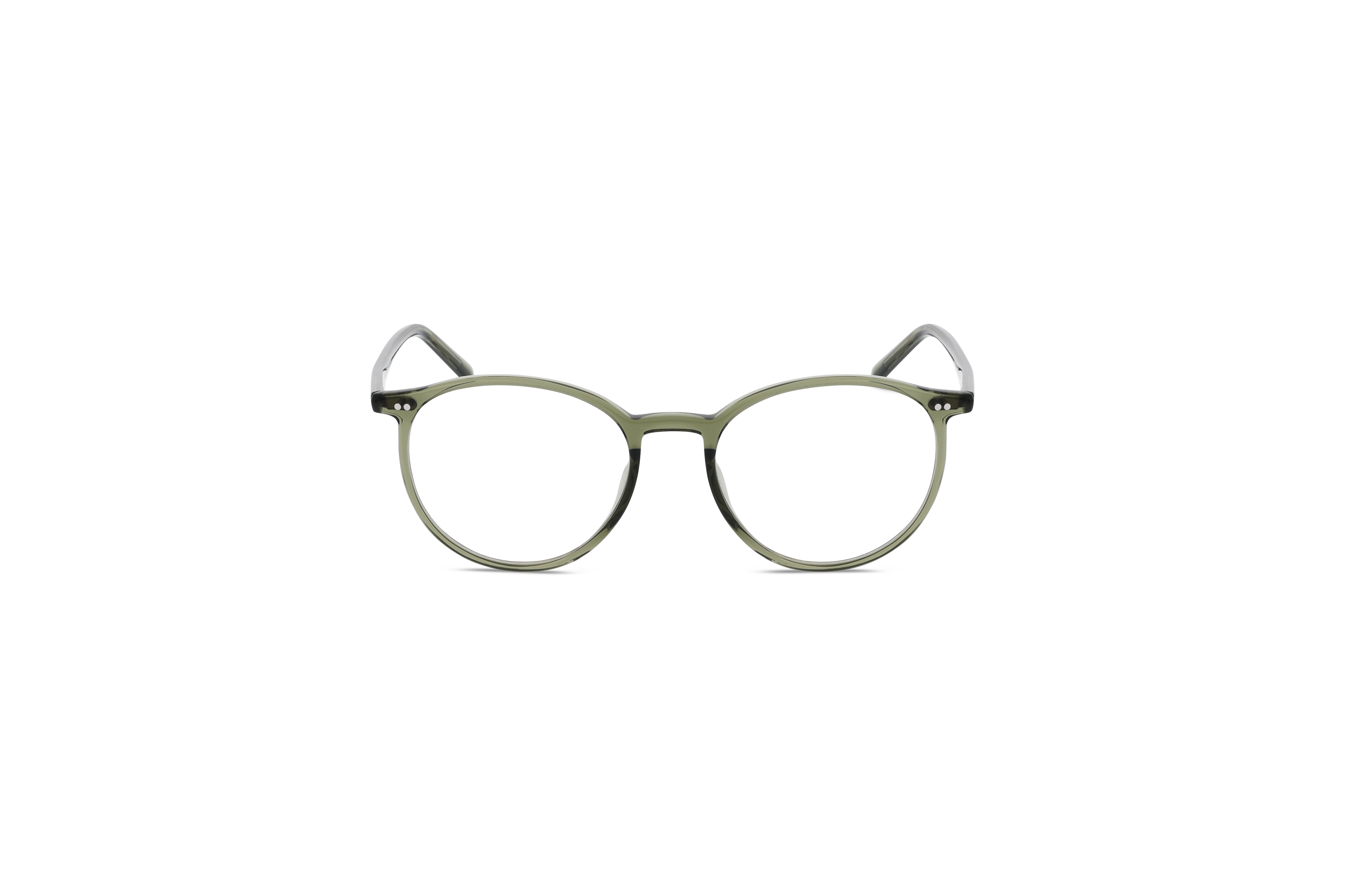 Die Brille Marc O´Polo 503084 in Grün auf weißem Hintergrund in Frontalansicht.