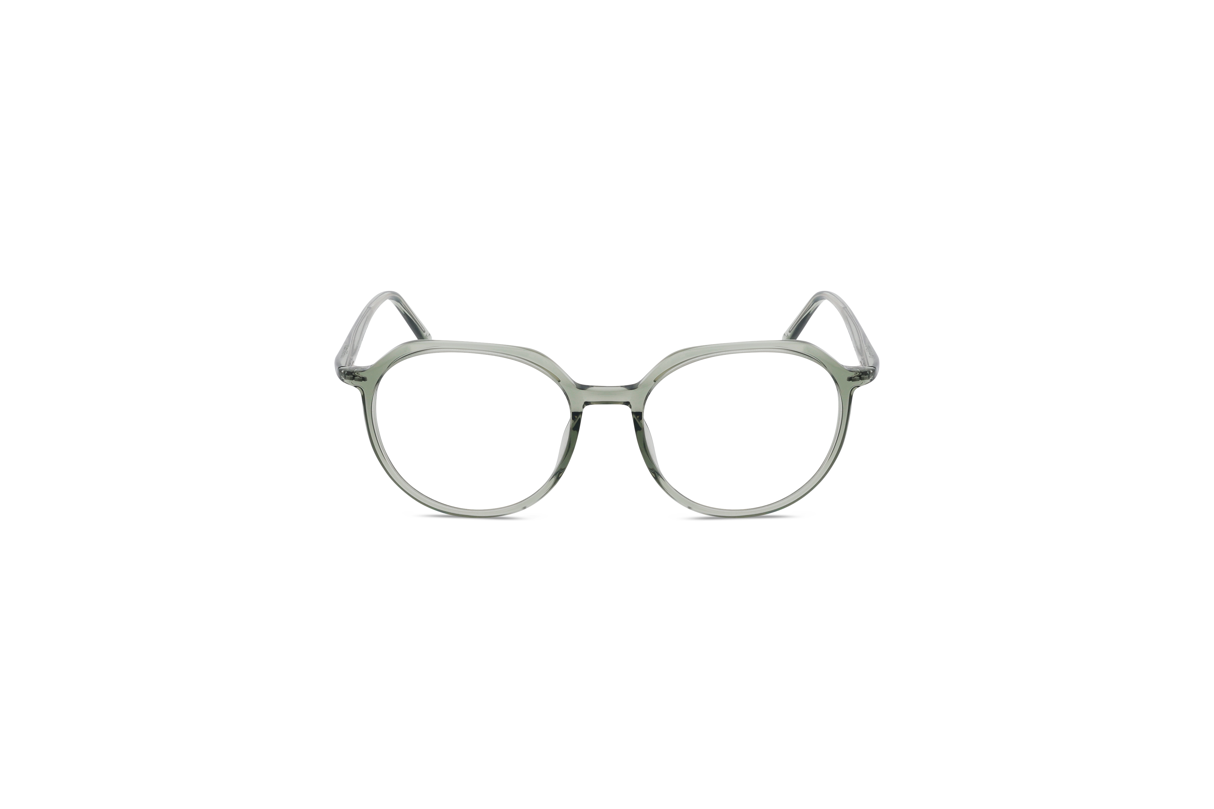 Die Brille Marc O´Polo 503260 in Transparent auf weißem Hintergrund in Frontalansicht.