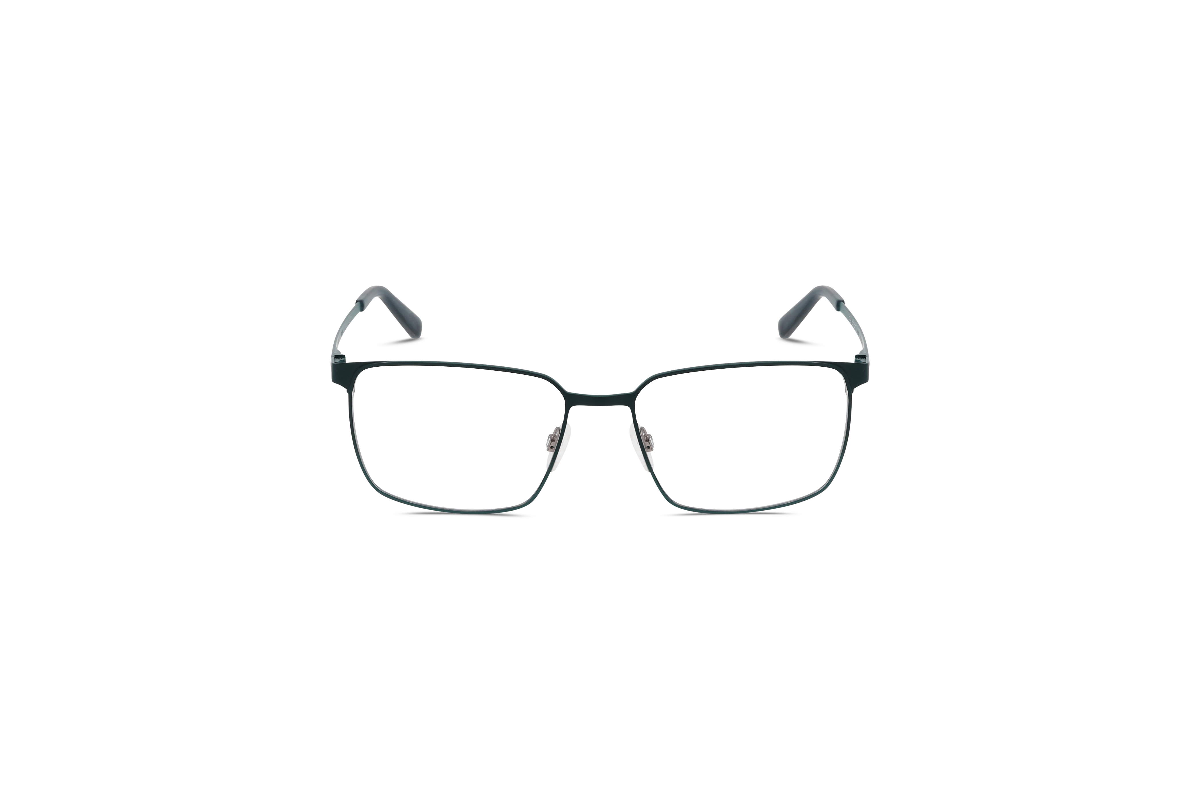 Die Brille Freigeist 862067 in Türkis auf weißem Hintergrund in Frontalansicht.