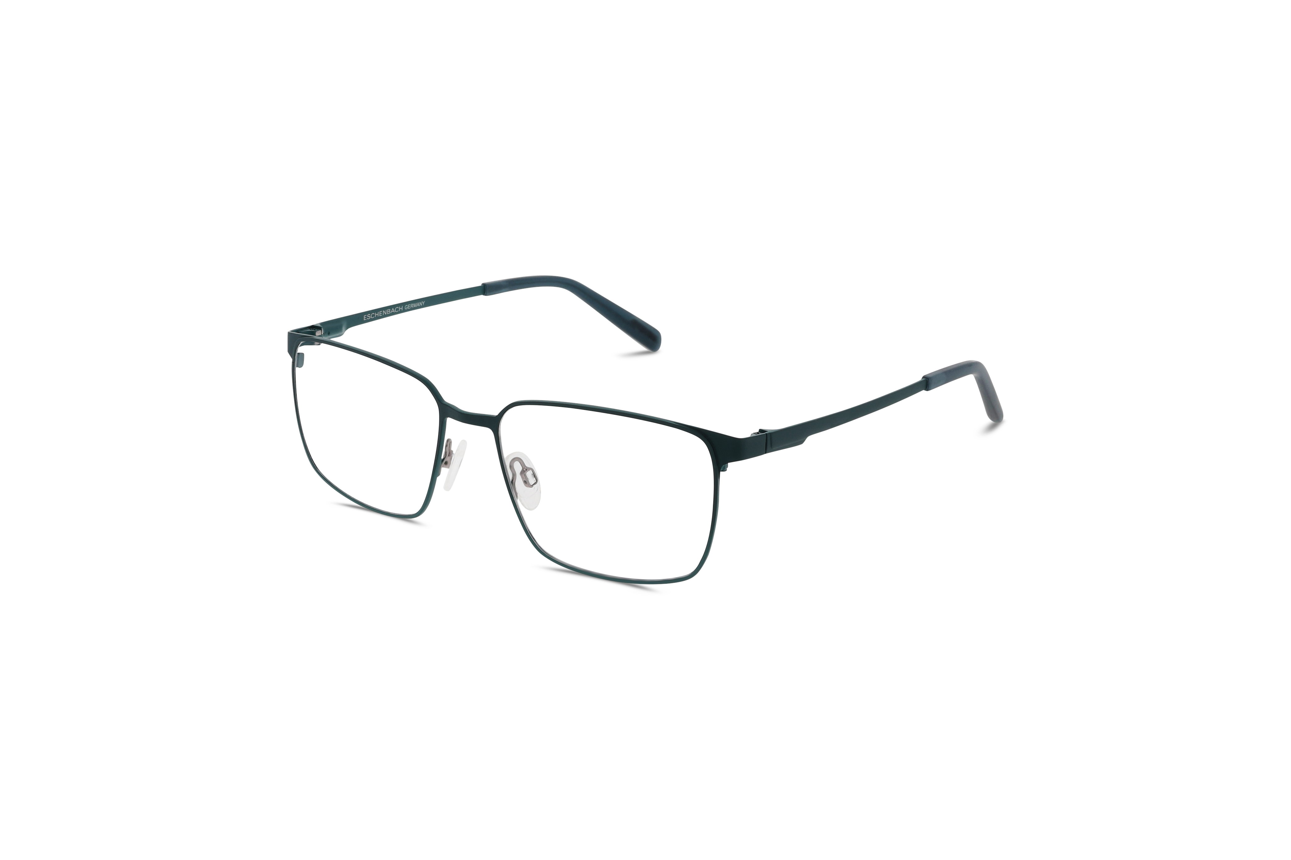 45° Ansicht der Brille Freigeist 862067 in Türkis auf weißem Hintergrund.