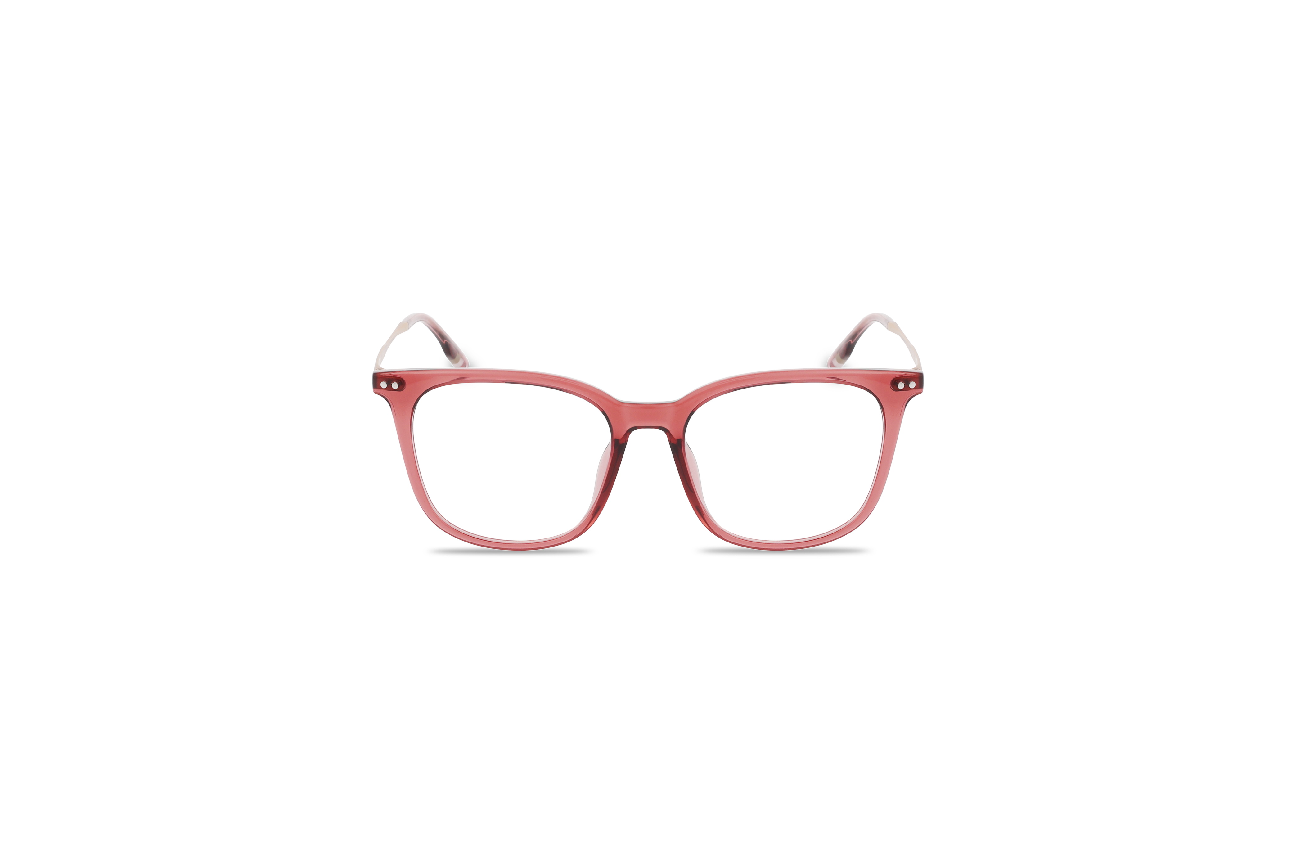 Die Brille Tom Tailor 671004 in Pink auf weißem Hintergrund in Frontalansicht.