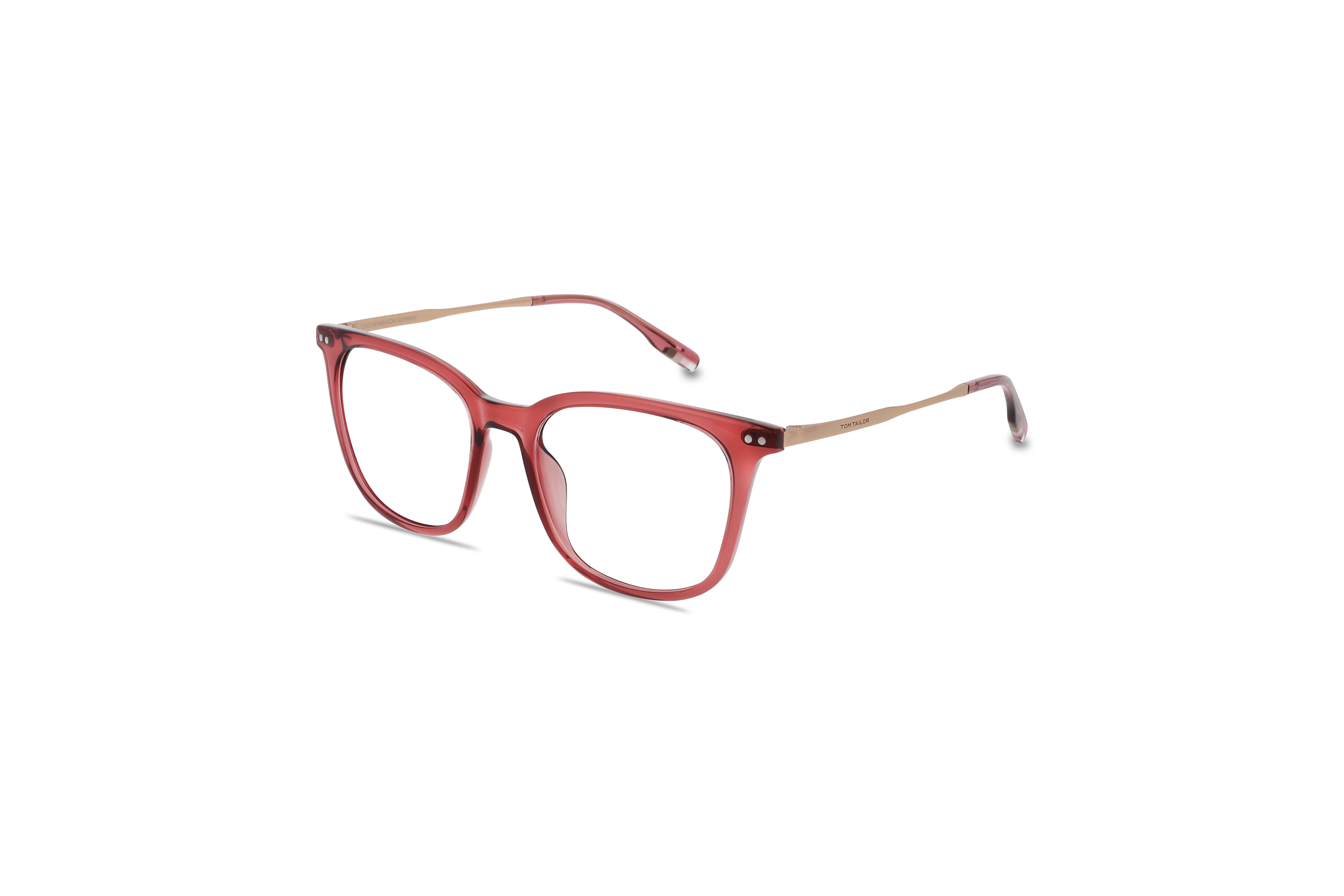 45° Ansicht der Brille Tom Tailor 671004 in Pink auf weißem Hintergrund.