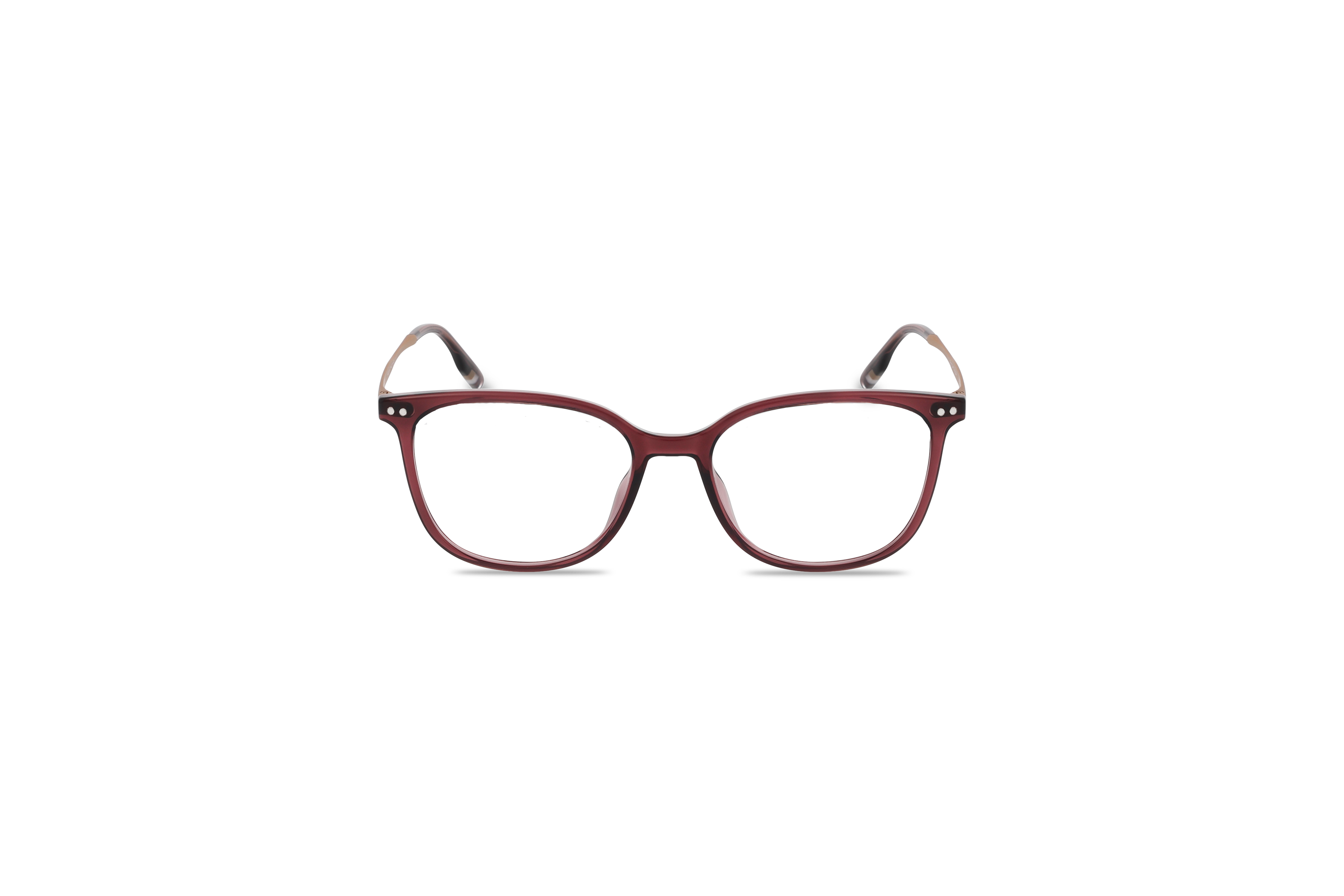 Die Brille Tom Tailor 671006 in Violett auf weißem Hintergrund in Frontalansicht.