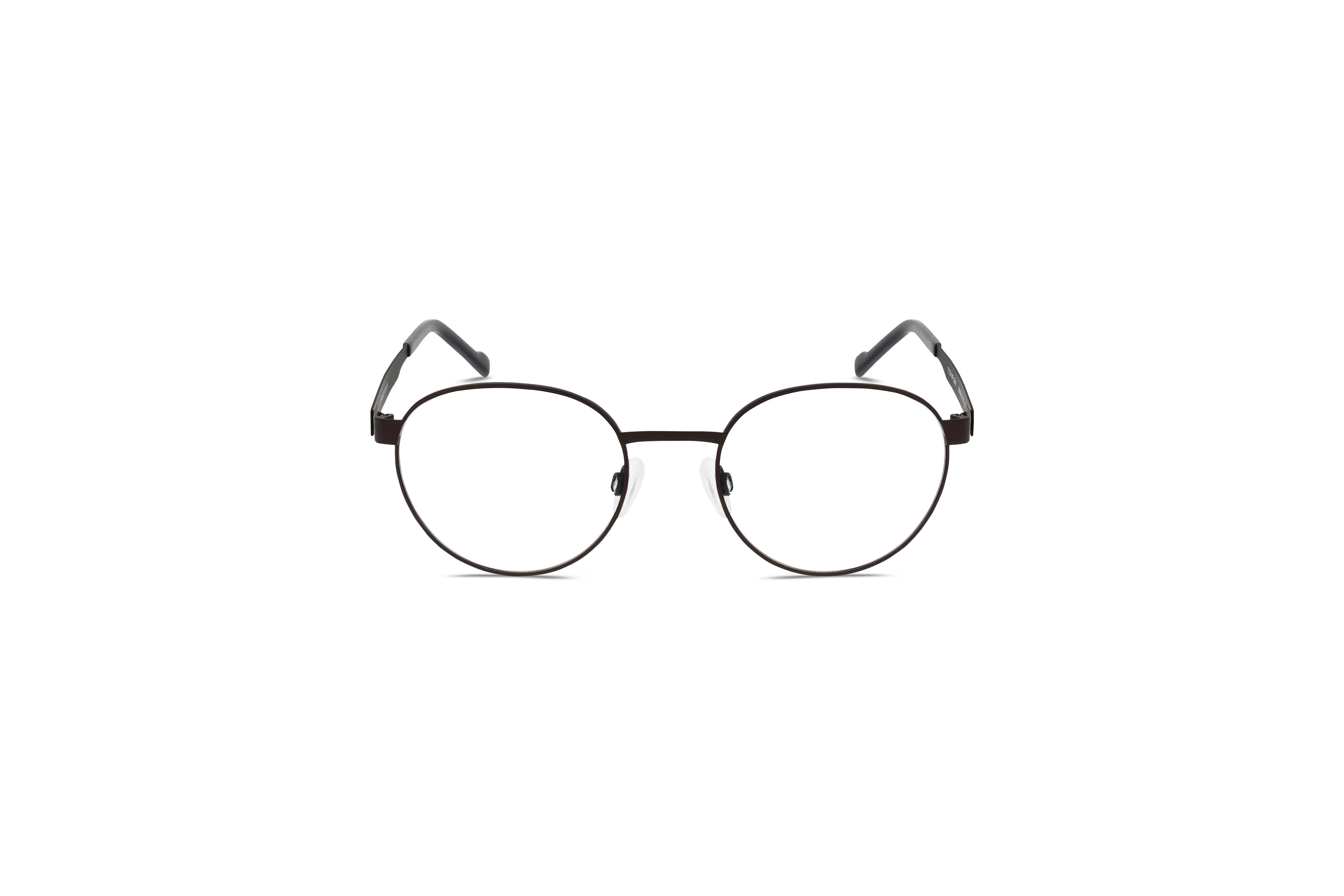 Die Brille Titanflex 820998 in Braun auf weißem Hintergrund in Frontalansicht.