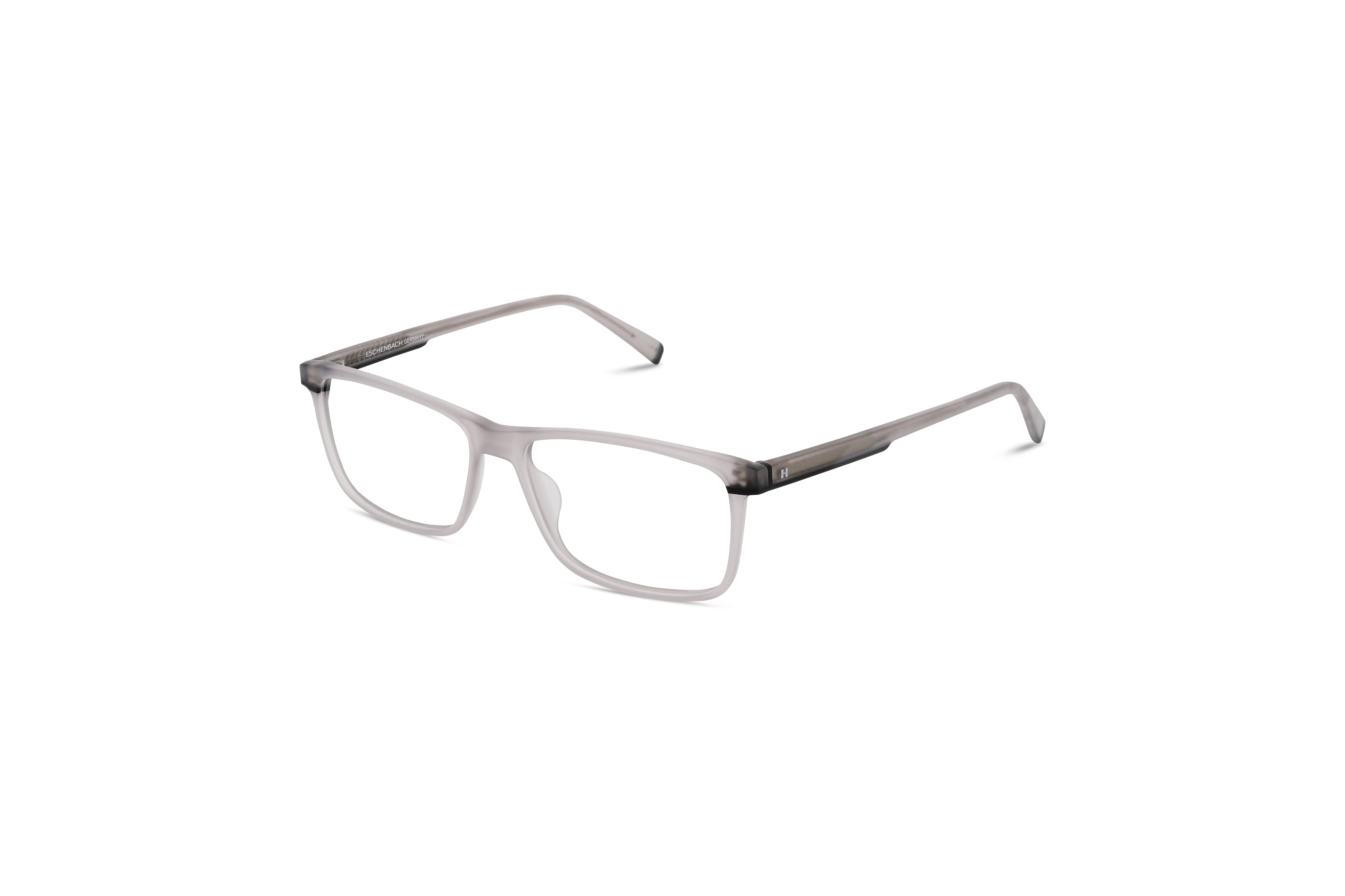 45° Ansicht der Brille Humphrey's 583162 in Grau auf weißem Hintergrund.