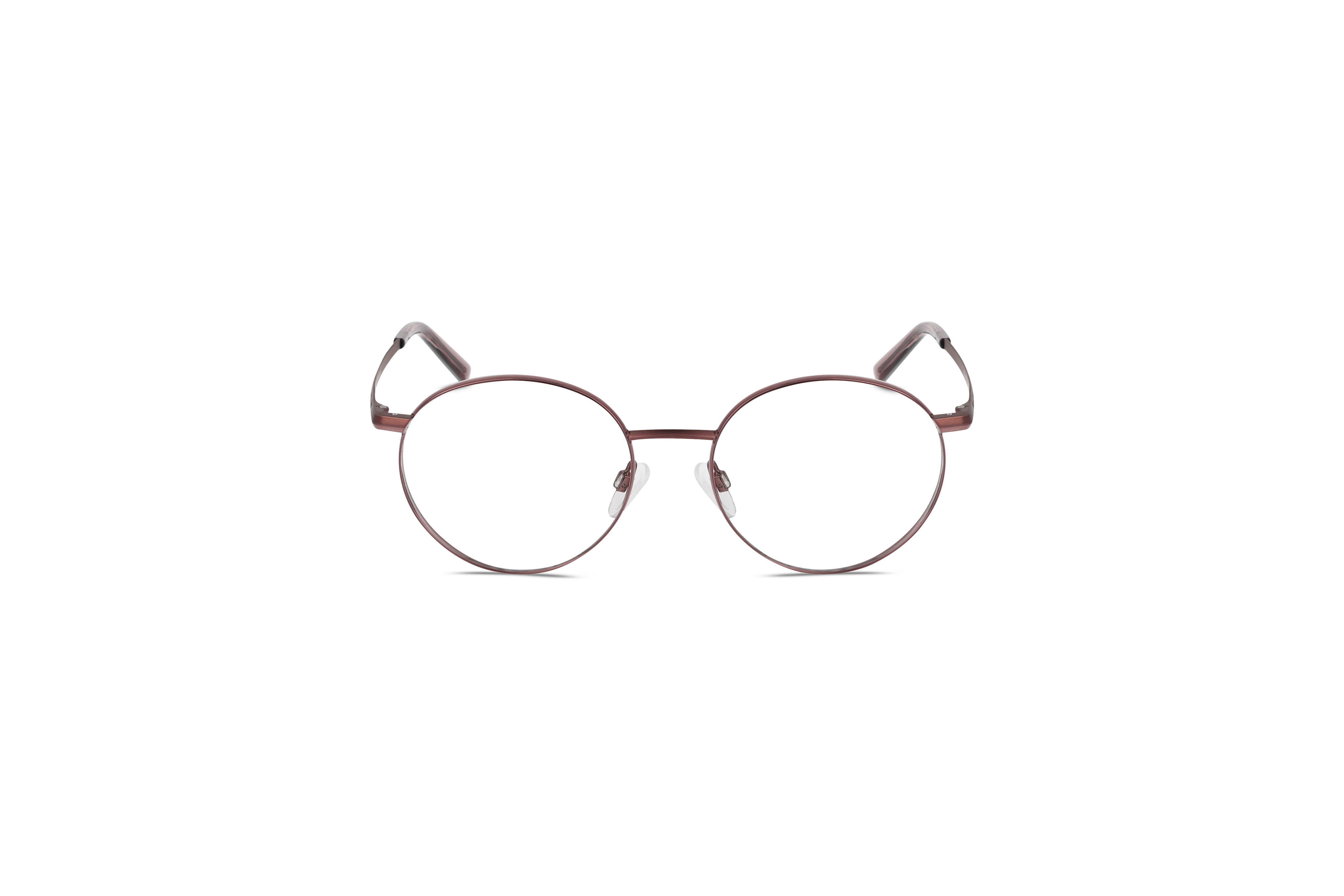 Die Brille Marc O´Polo 502214 in Violett auf weißem Hintergrund in Frontalansicht.