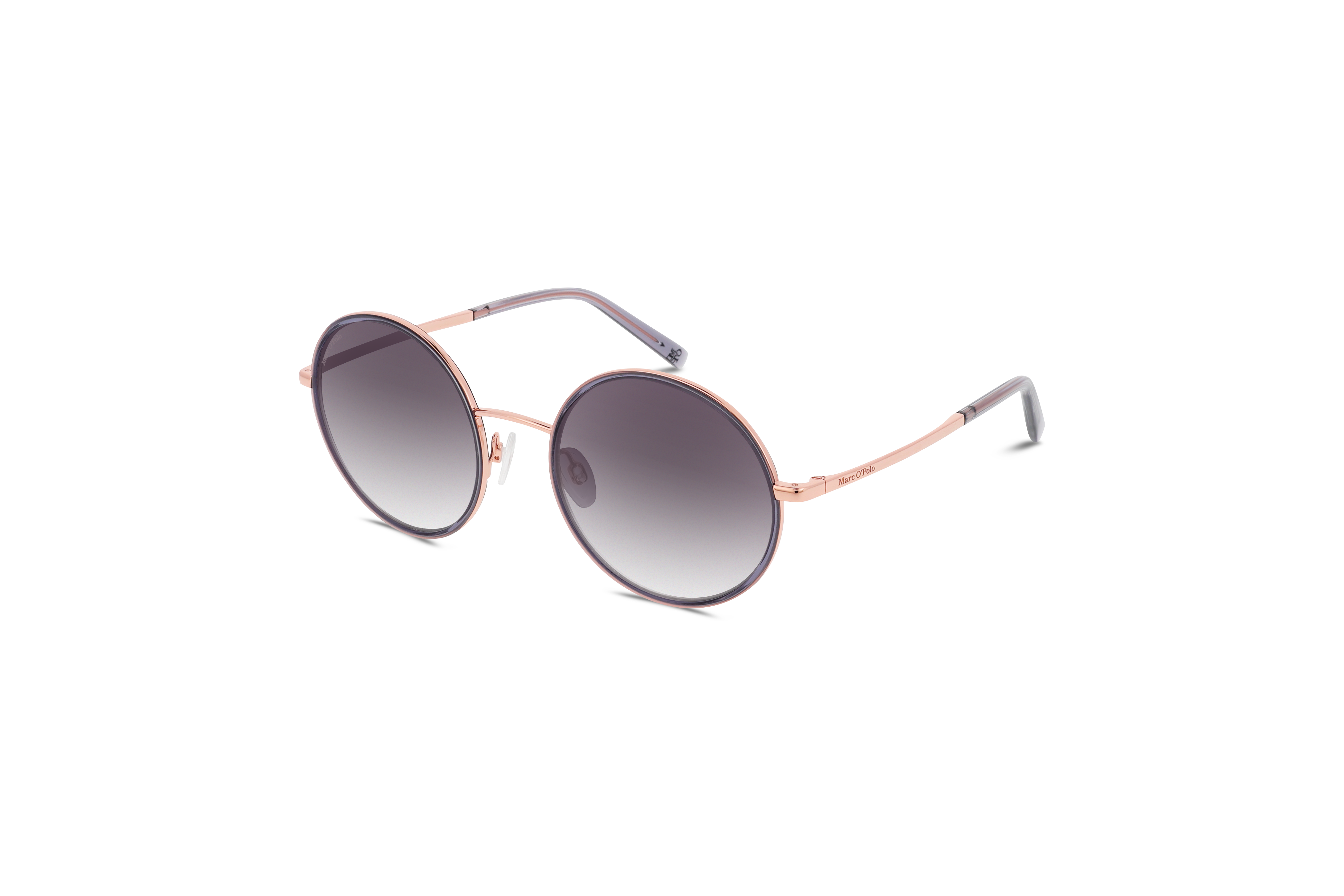 45° Ansicht der Sonnenbrille Marc O´Polo 508001 in Grau auf weißem Hintergrund.