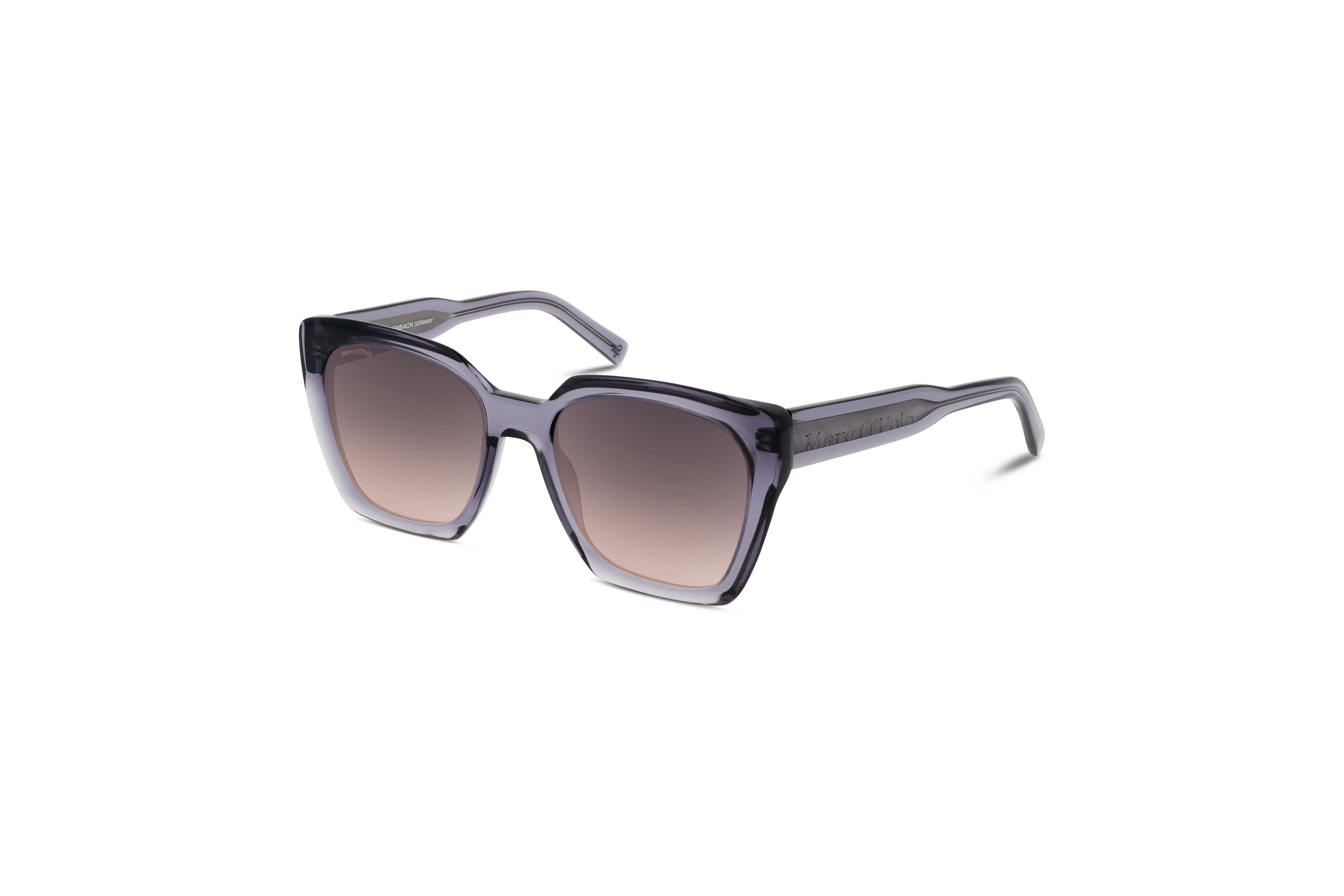 45° Ansicht der Sonnenbrille Marc O´Polo 506240 in Blau auf weißem Hintergrund.