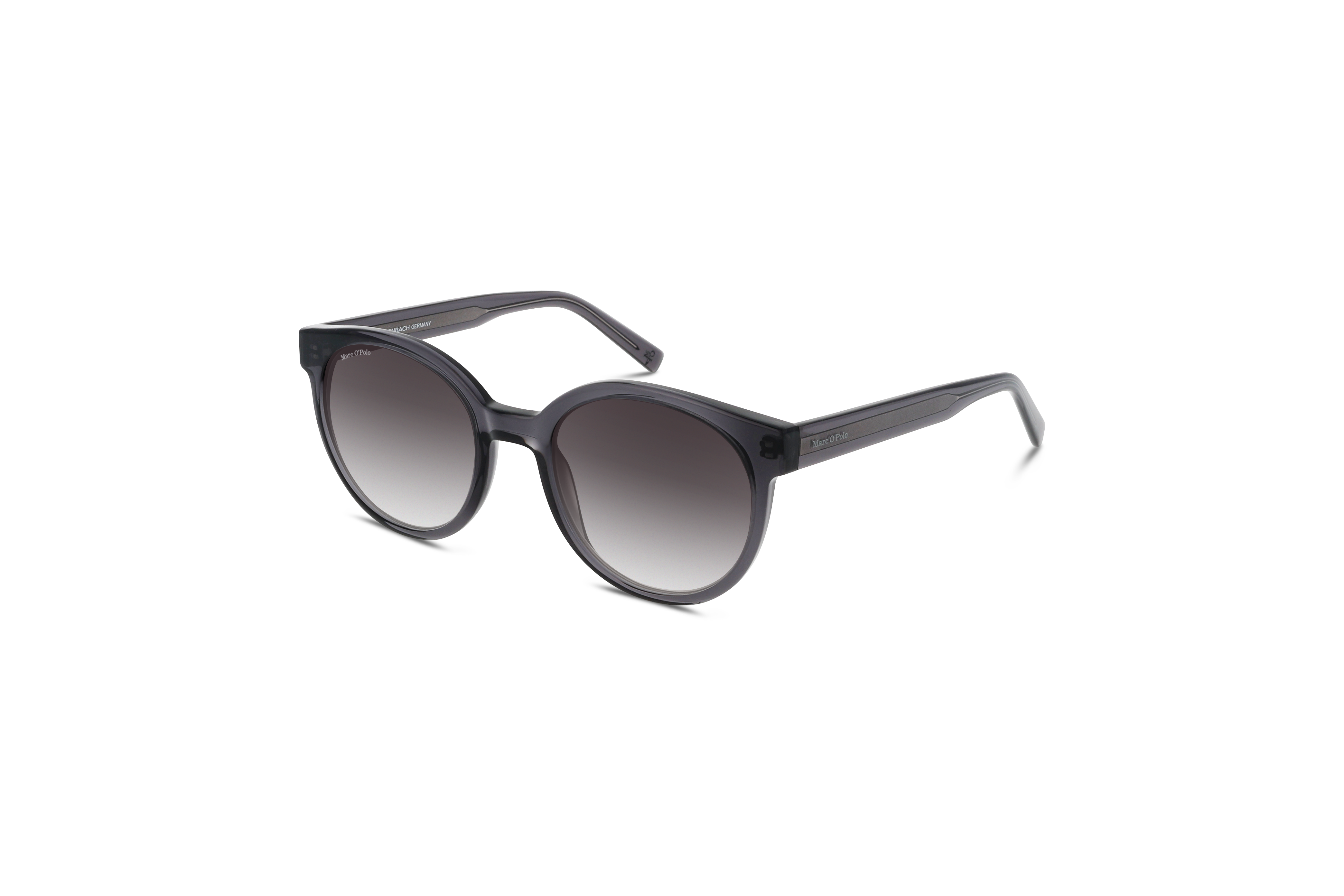 45° Ansicht der Sonnenbrille Marc O´Polo 506234 in Grau auf weißem Hintergrund.