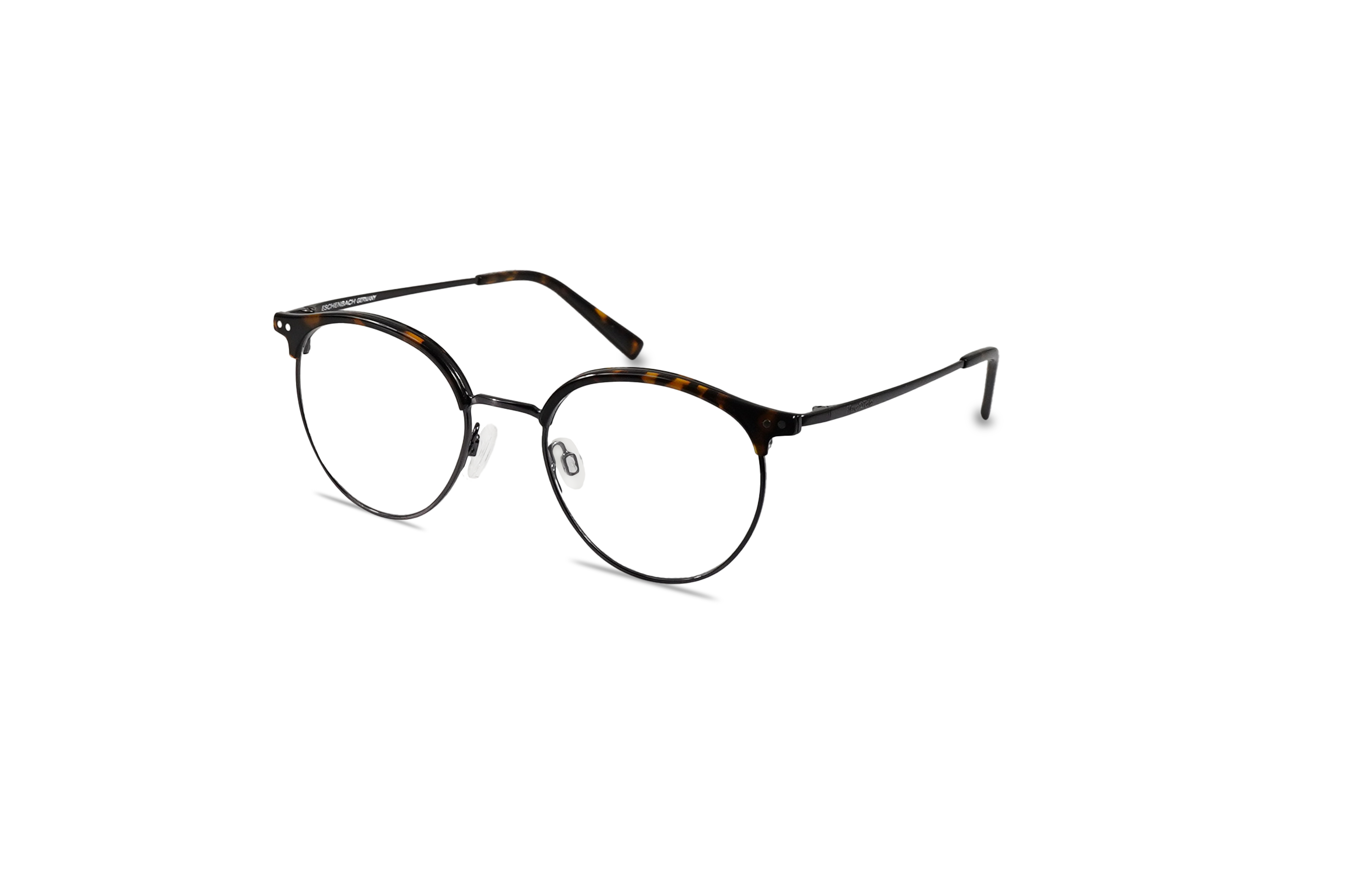 45° Ansicht der Brille Marc O´Polo 501036 in Schwarz auf weißem Hintergrund.