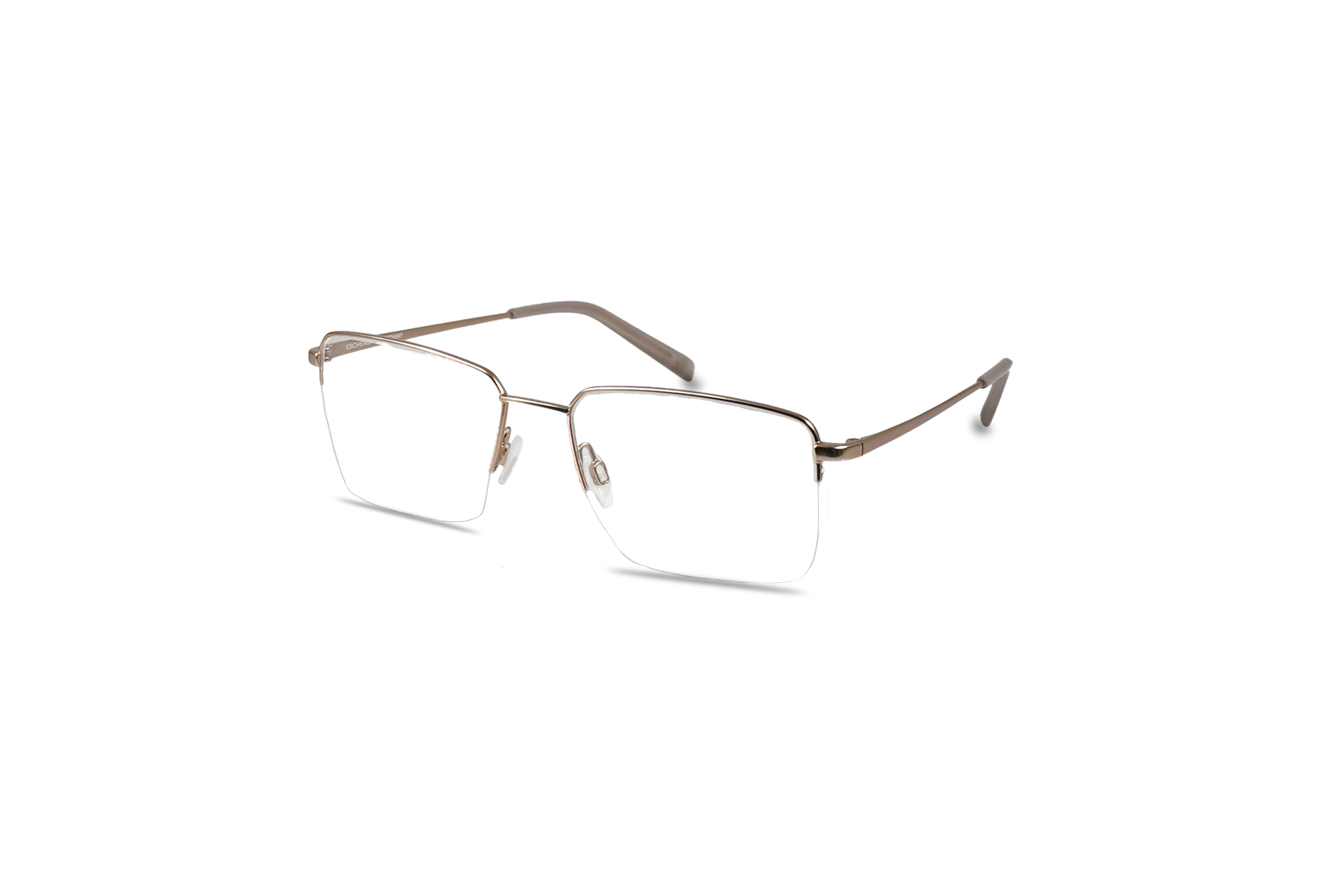 45° Ansicht der Brille Marc O´Polo 502224 in Gold auf weißem Hintergrund.