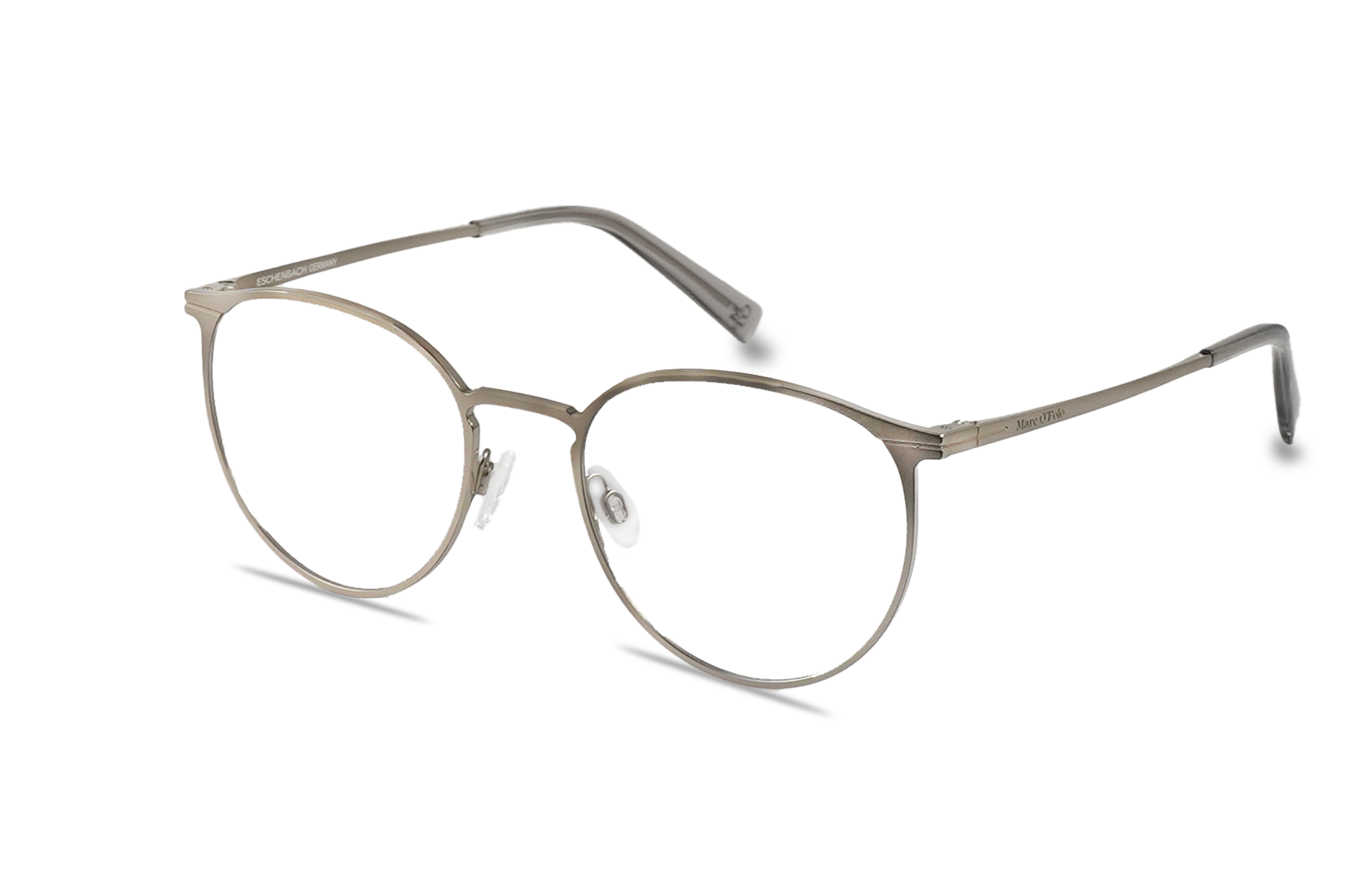 45° Ansicht der Brille Marc O´Polo 502221 in Gold auf weißem Hintergrund.