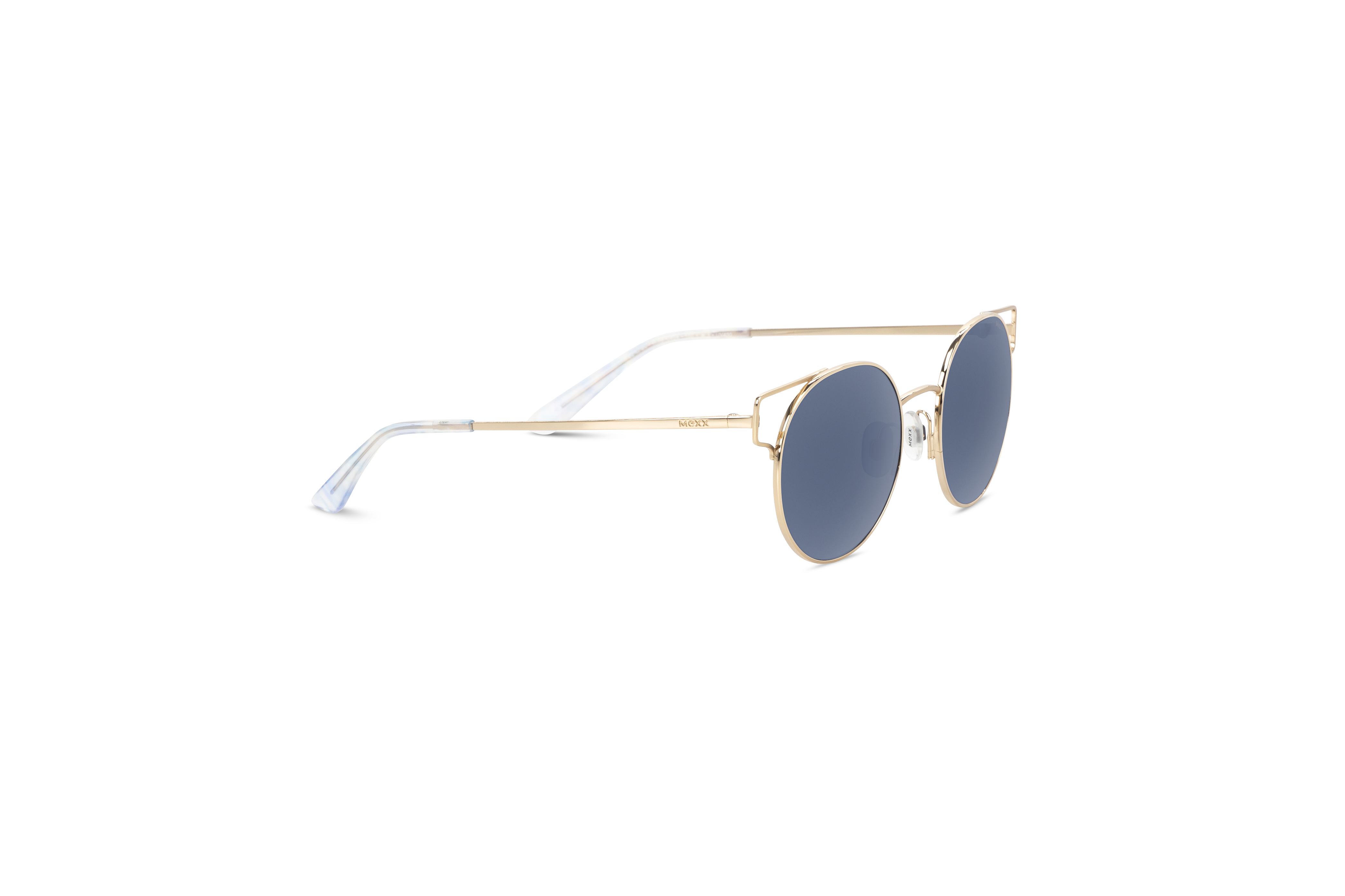 Die Sonnenbrille Mexx 6454 in Gold mit Seitenansicht.