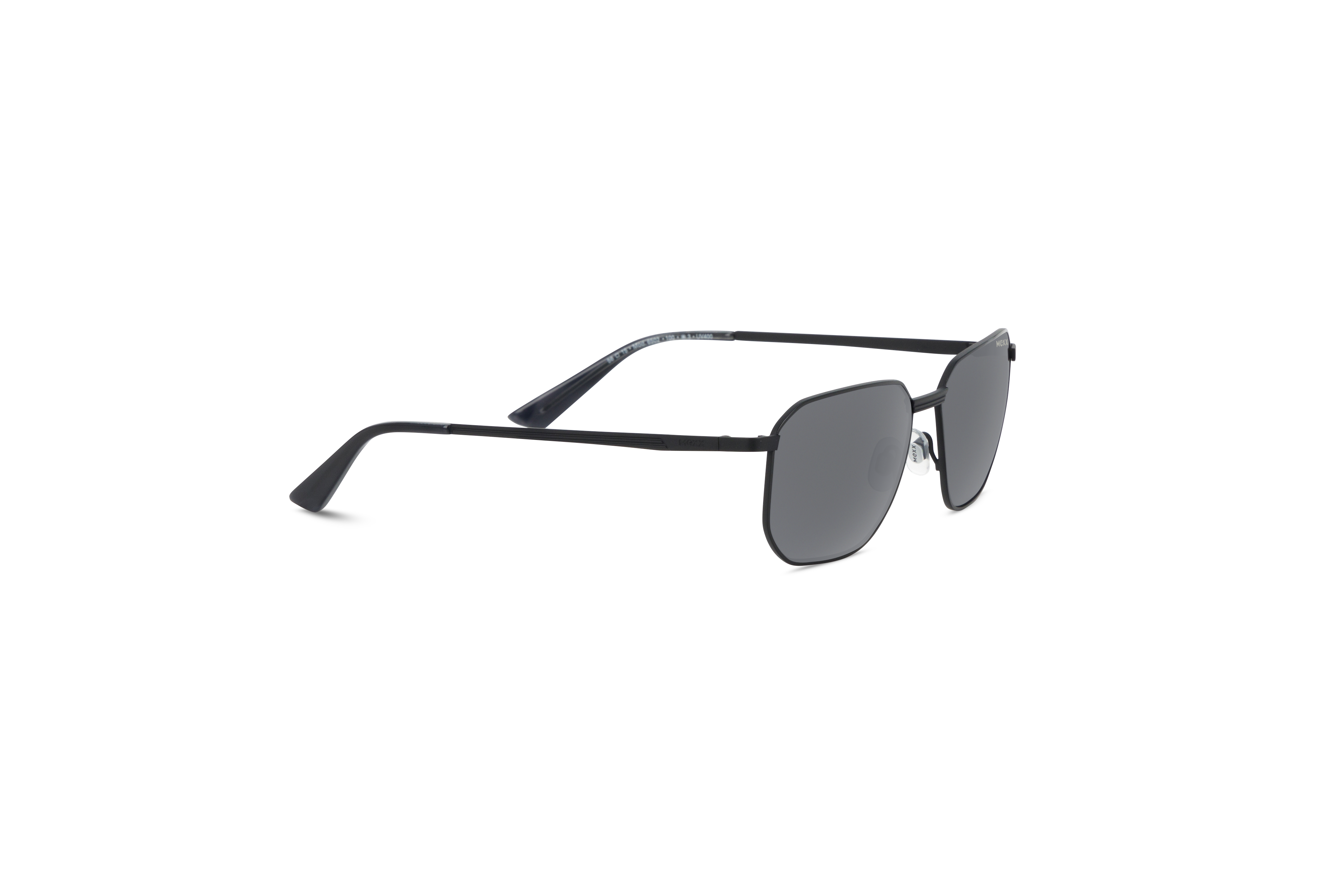 Die Sonnenbrille Mexx 6502 in Schwarz mit Seitenansicht.