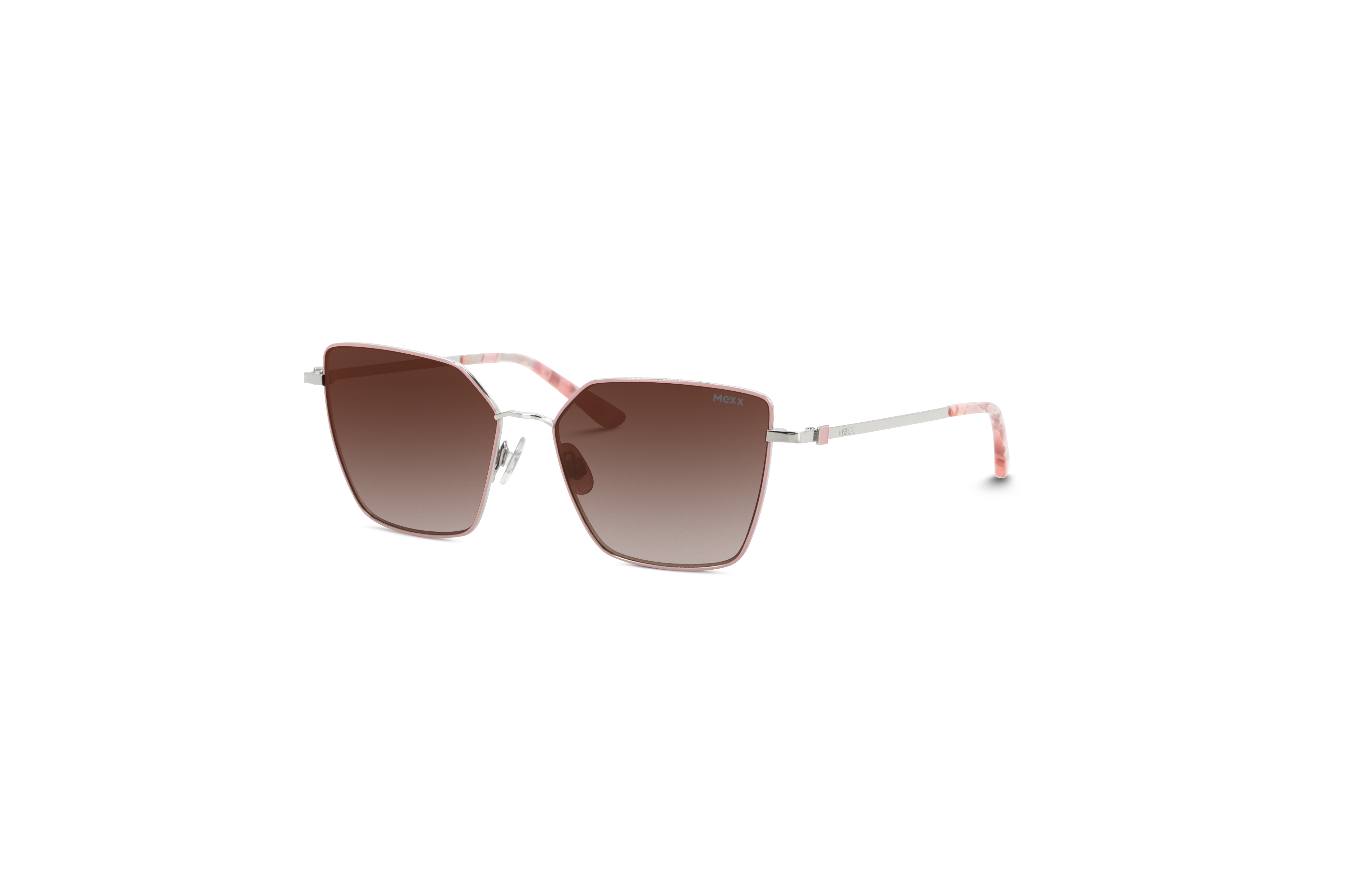 45° Ansicht der Sonnenbrille Mexx 6492 in Rot auf weißem Hintergrund.